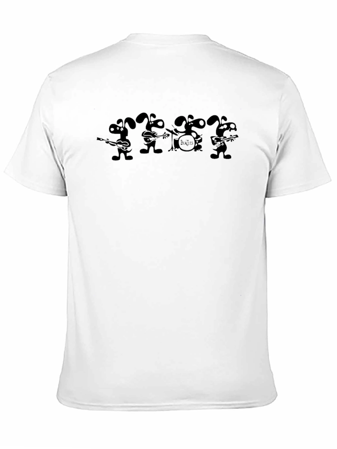 The Beatles Dog Band Black Graphic Tee