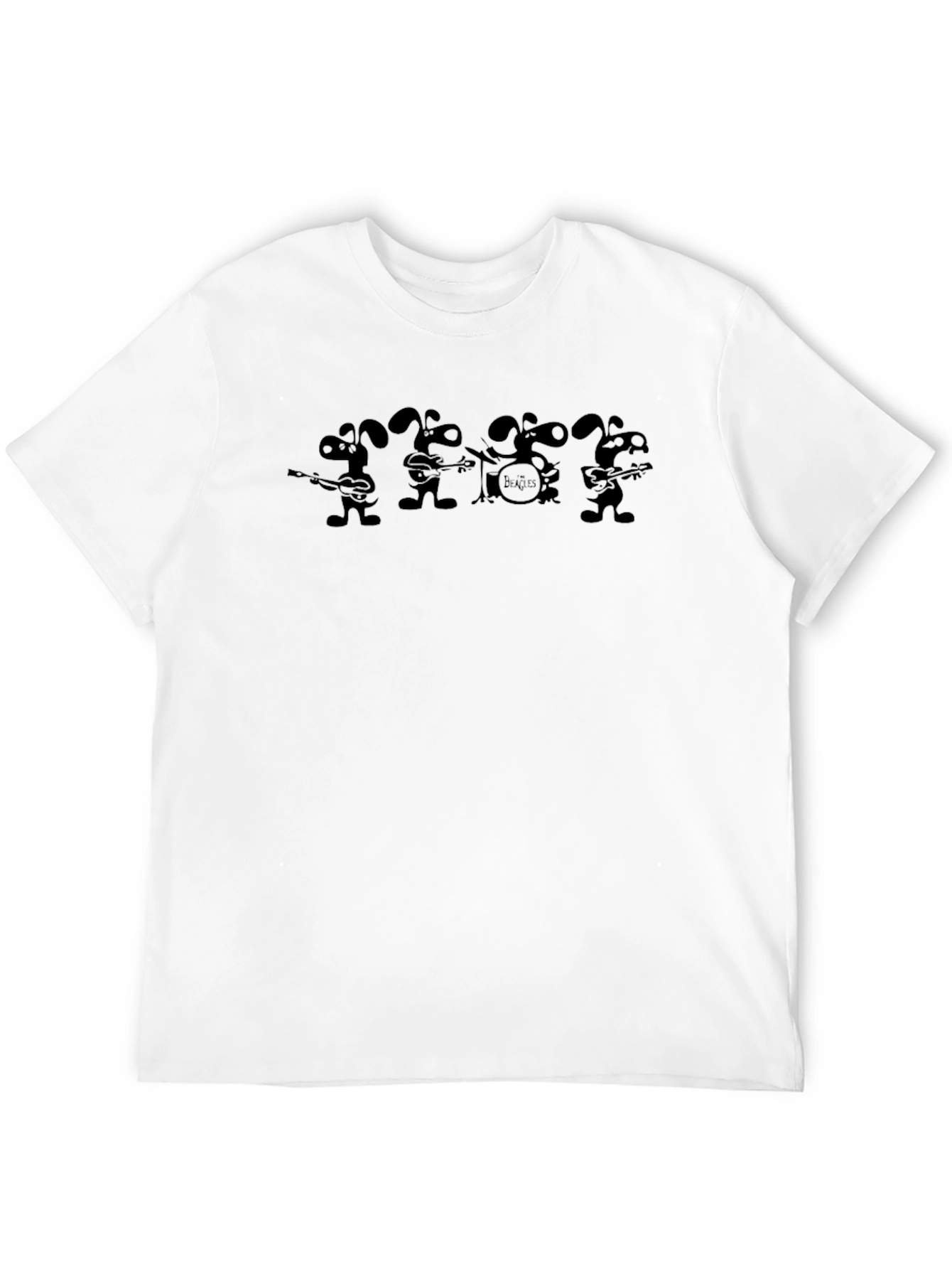 The Beatles Dog Band Black Graphic Tee