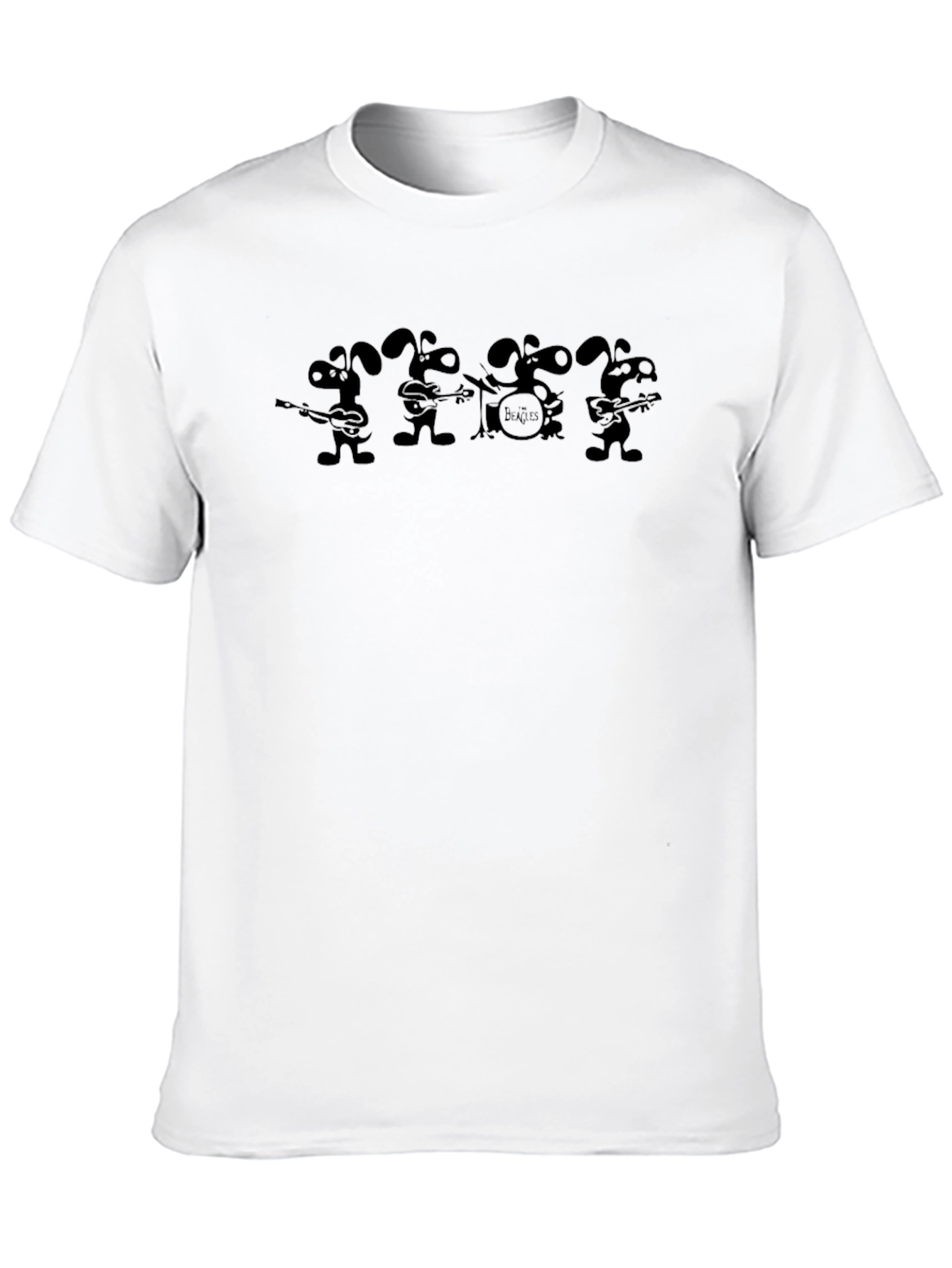 The Beatles Dog Band Black Graphic Tee