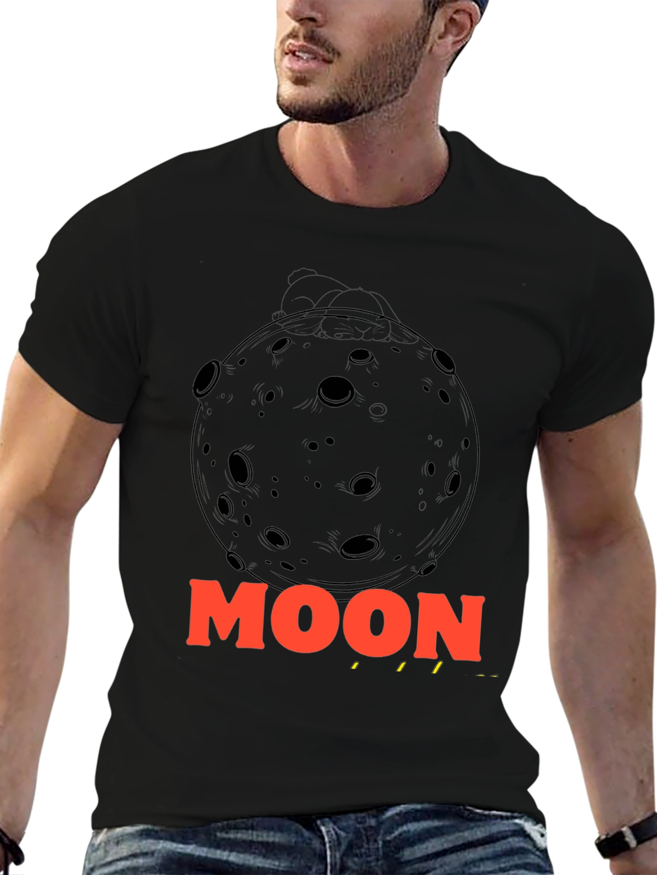 Moon Graphic T-Shirt - Space Exploration Tee