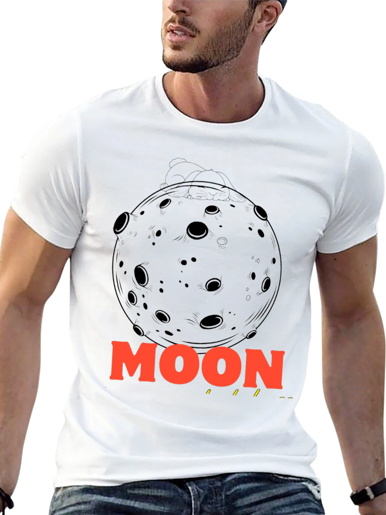 Moon Graphic T-Shirt - Space Exploration Tee