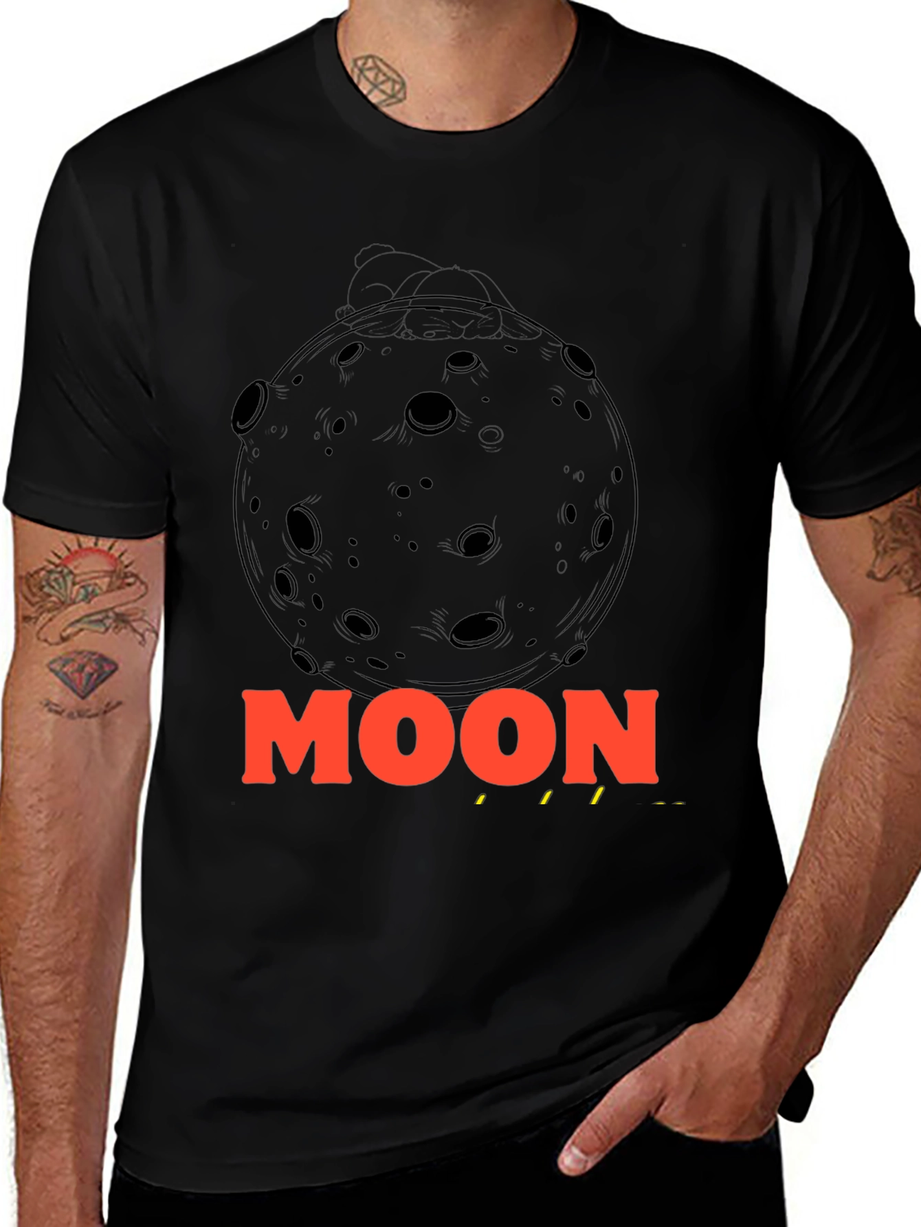 Moon Graphic T-Shirt - Space Exploration Tee