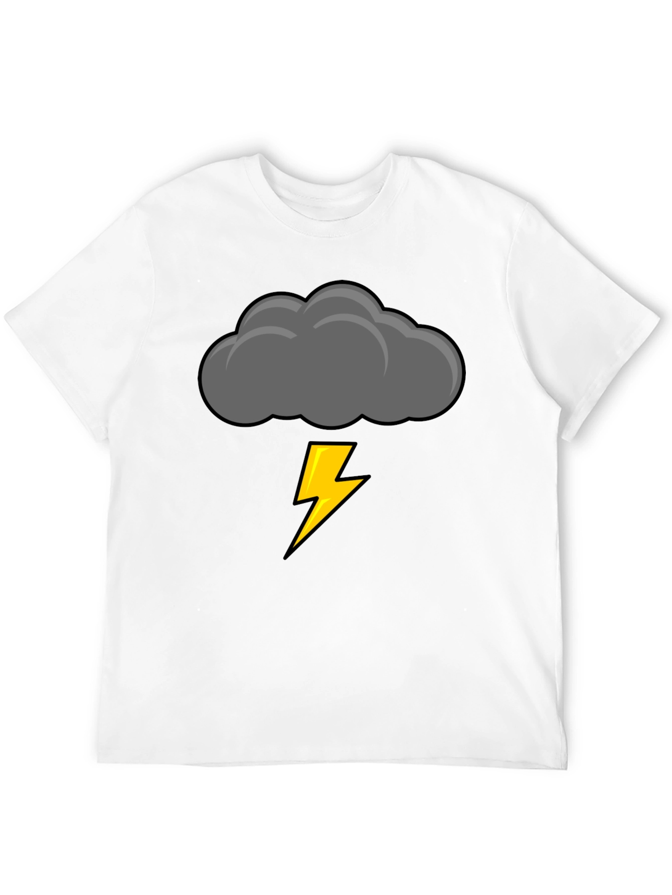 Storm Cloud Lightning Bolt Graphic Tee