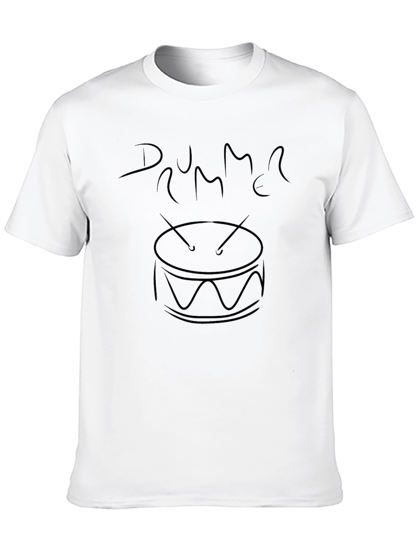 Drummer Black T-Shirt - Music Lover Tee