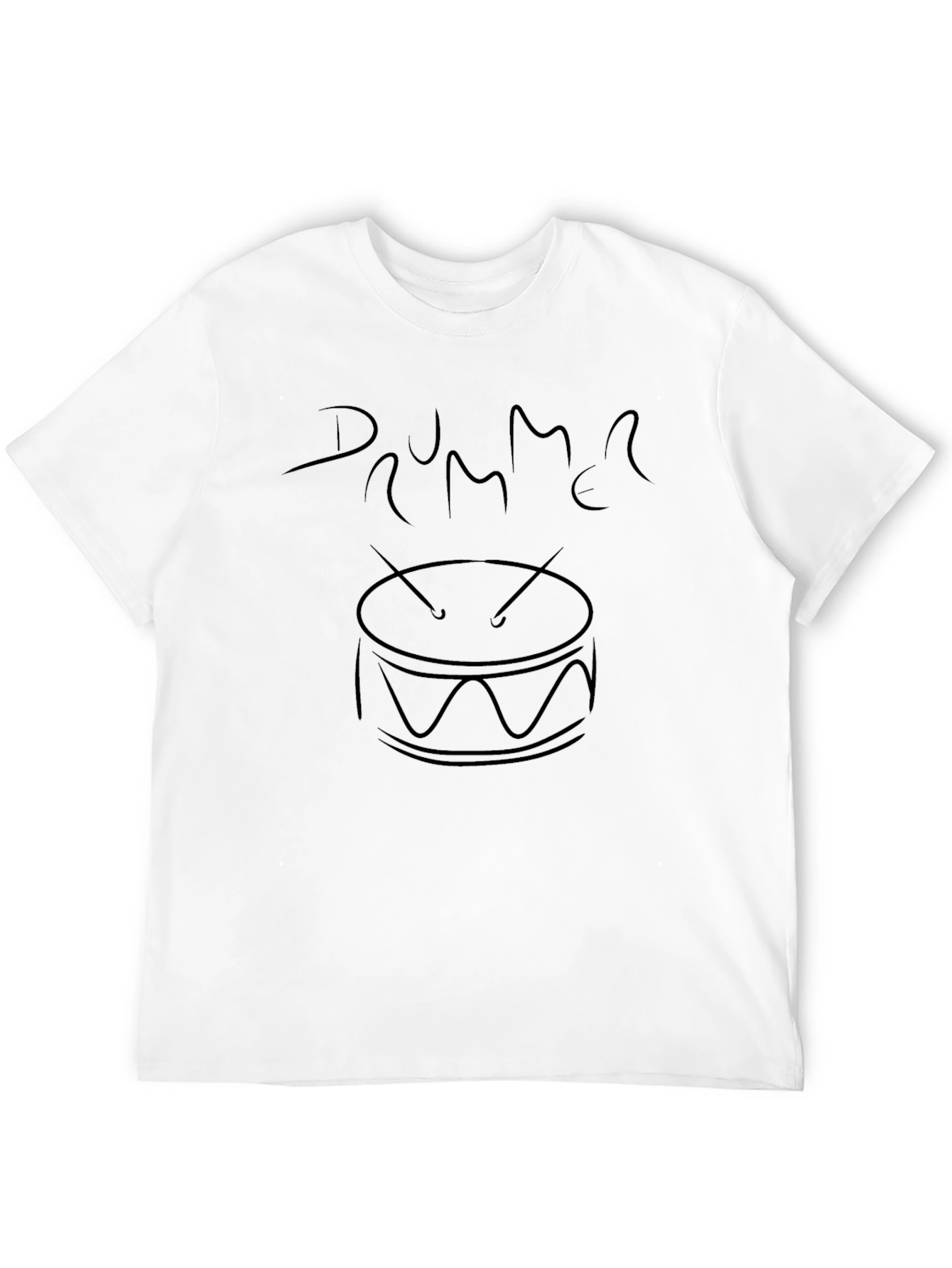 Drummer Black T-Shirt - Music Lover Tee