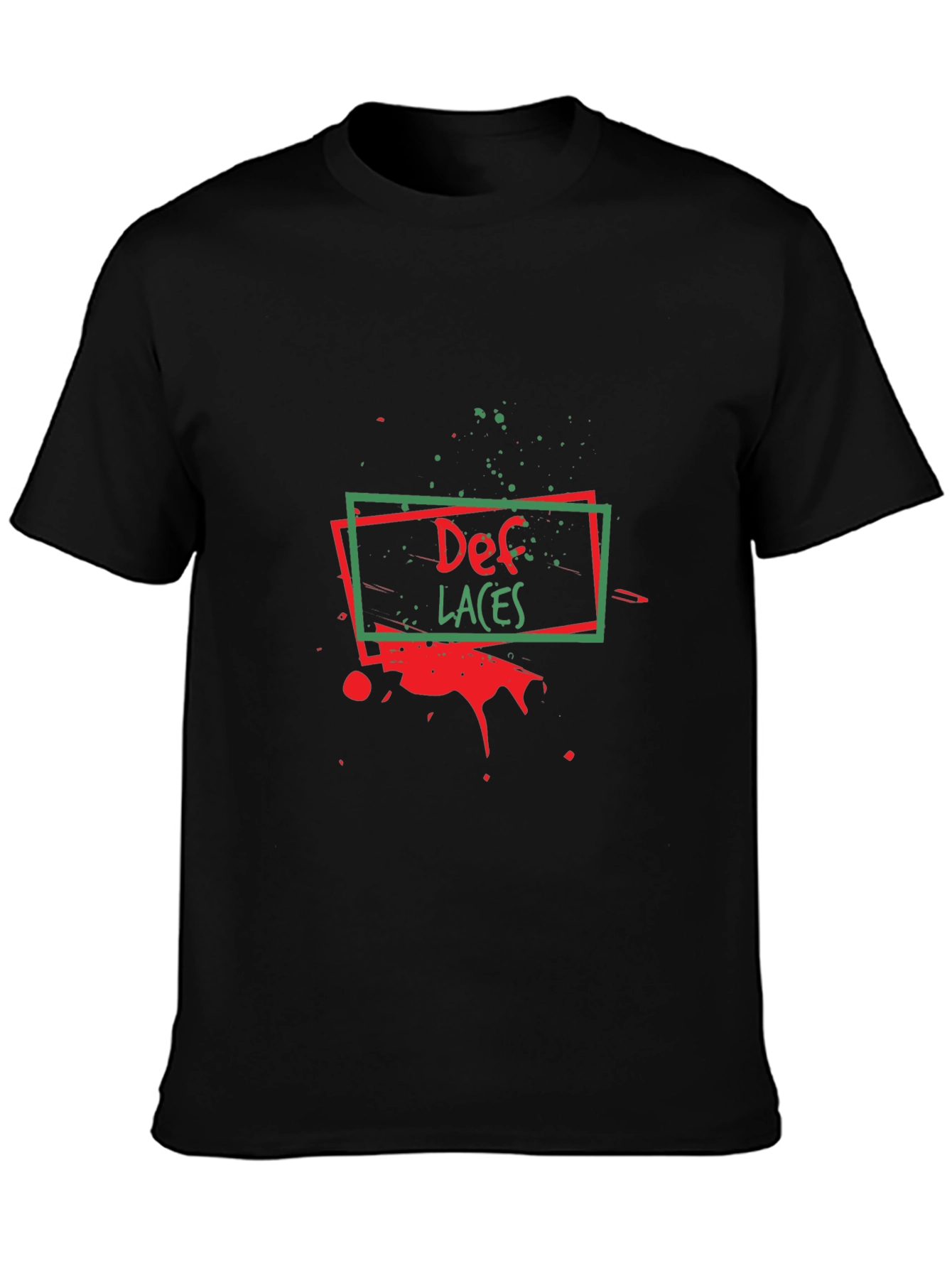Def Laces Graphic Tee - Stylish Black T-Shirt