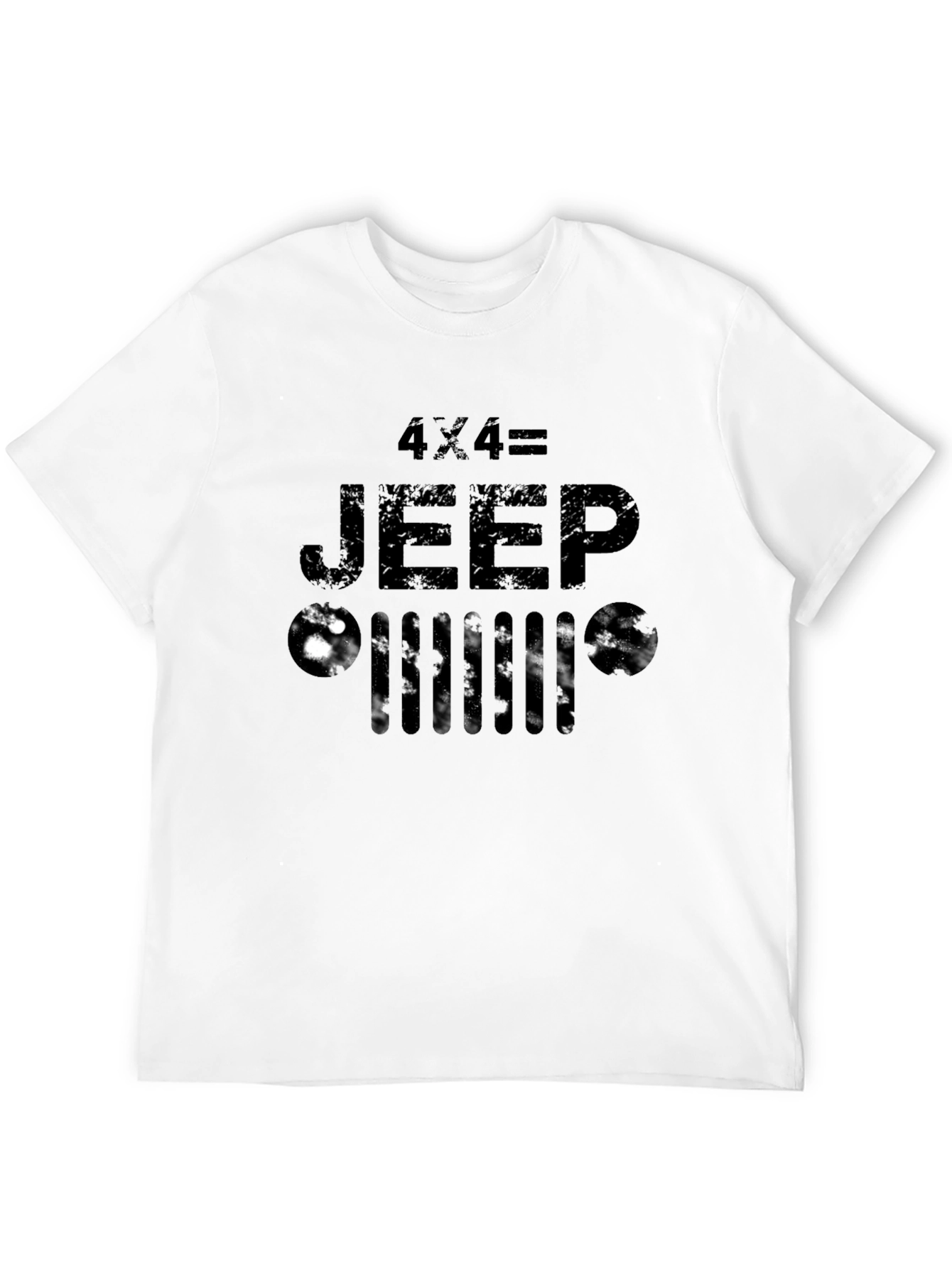 4x4 Jeep Distressed Graphic Tee - Black