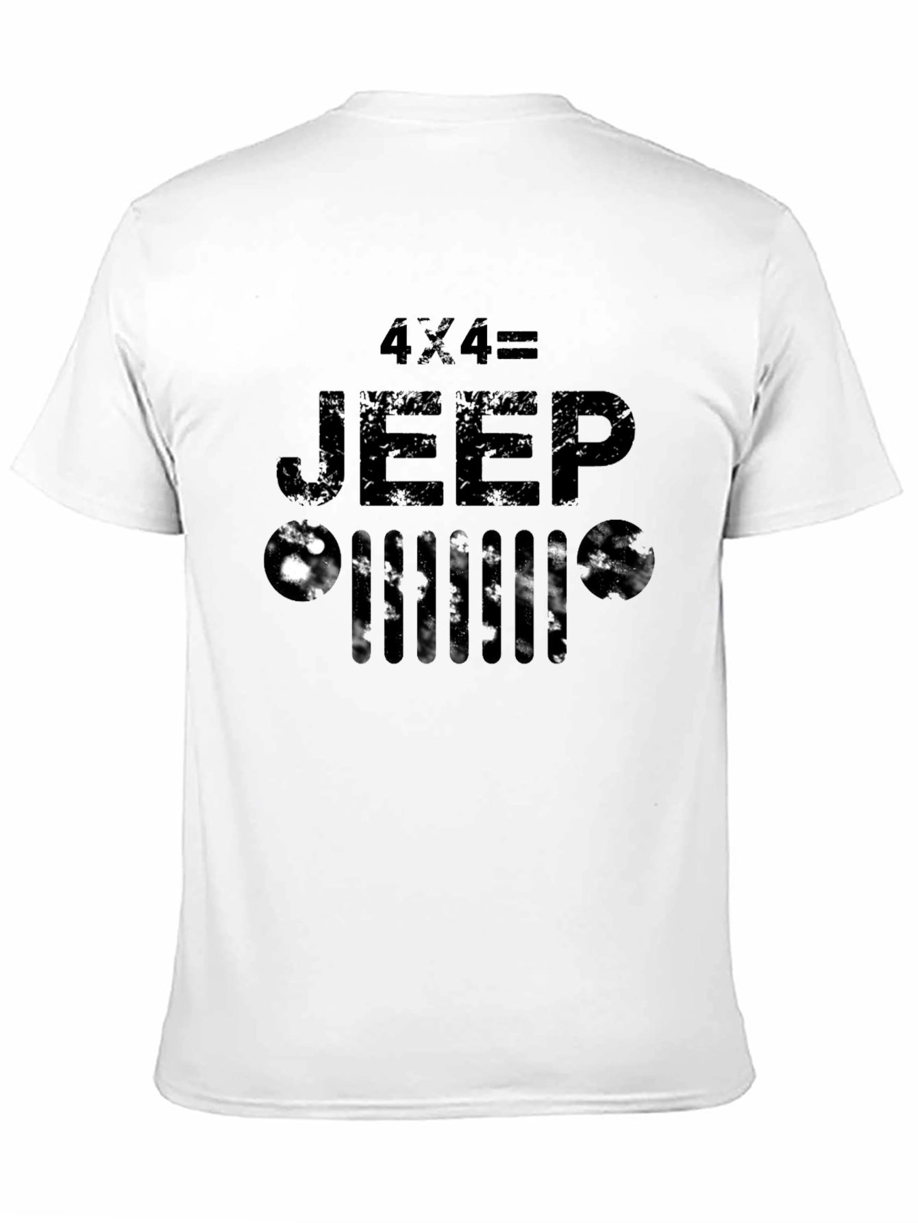 4x4 Jeep Distressed Graphic Tee - Black