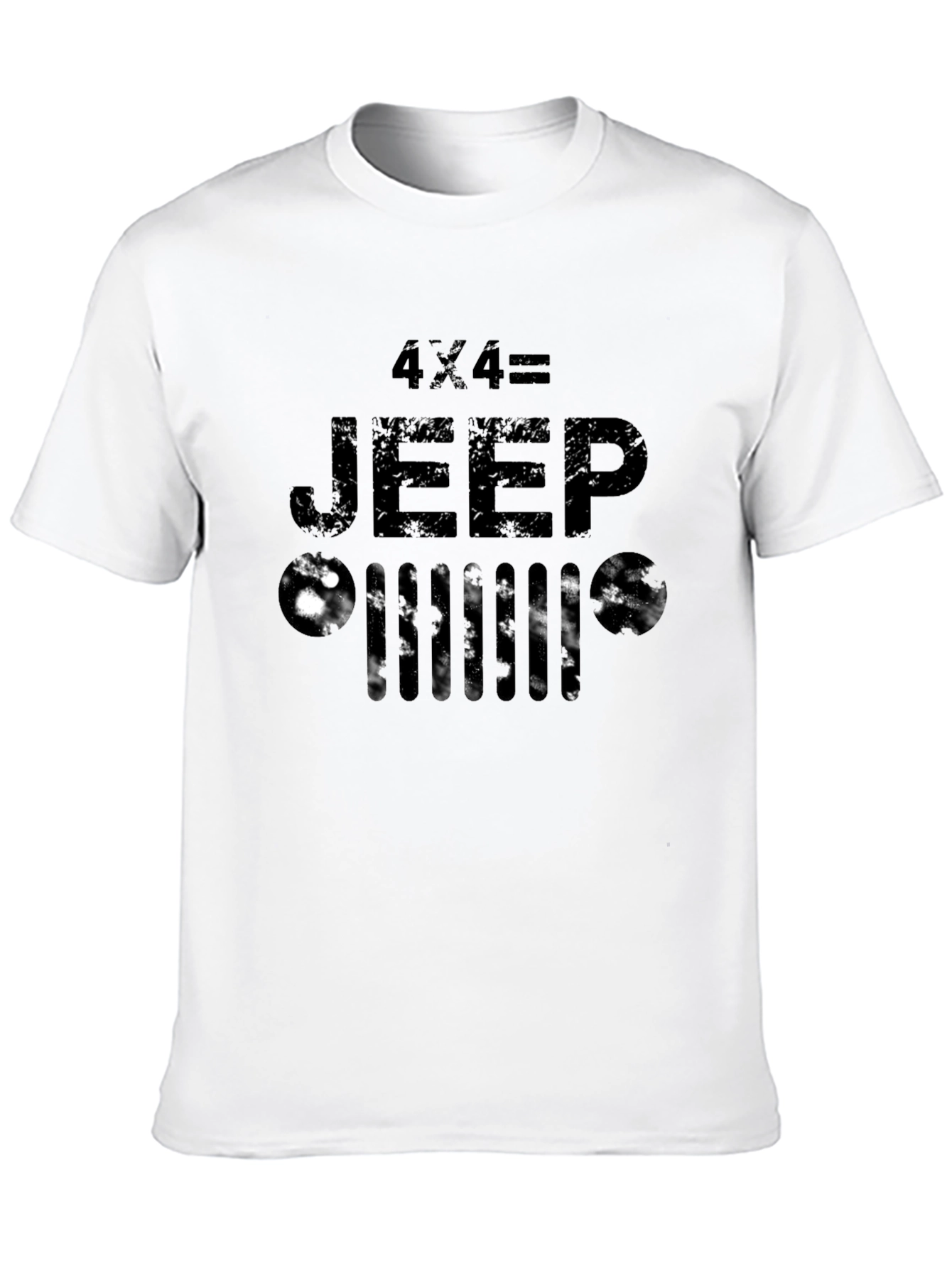 4x4 Jeep Distressed Graphic Tee - Black