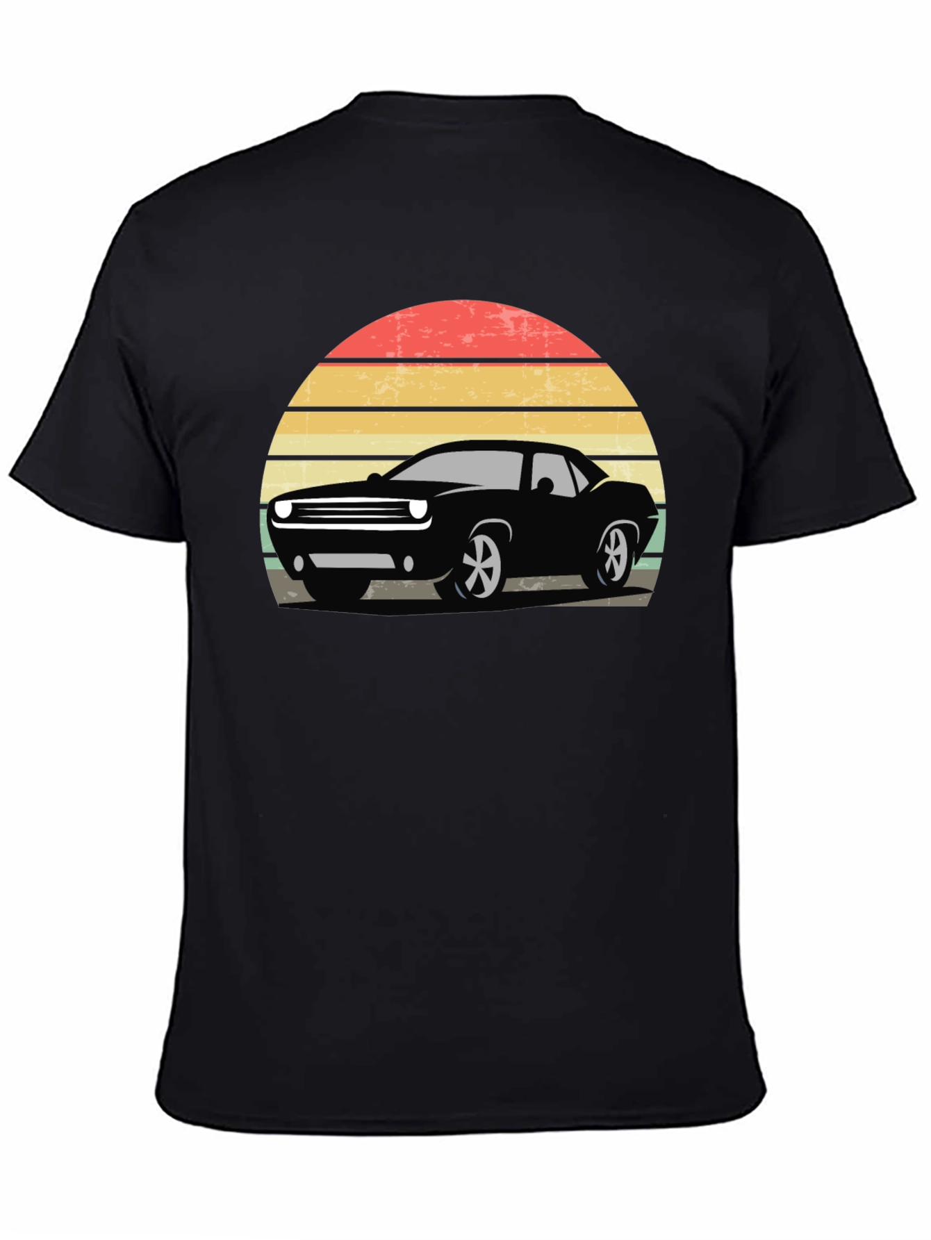 Retro Car Sunset Graphic T-Shirt