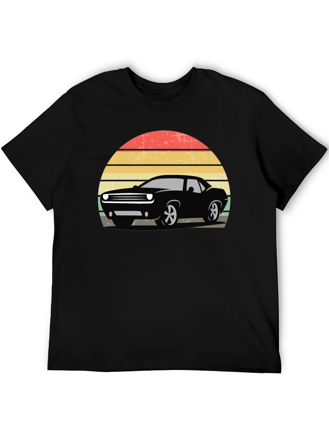 Retro Car Sunset Graphic T-Shirt
