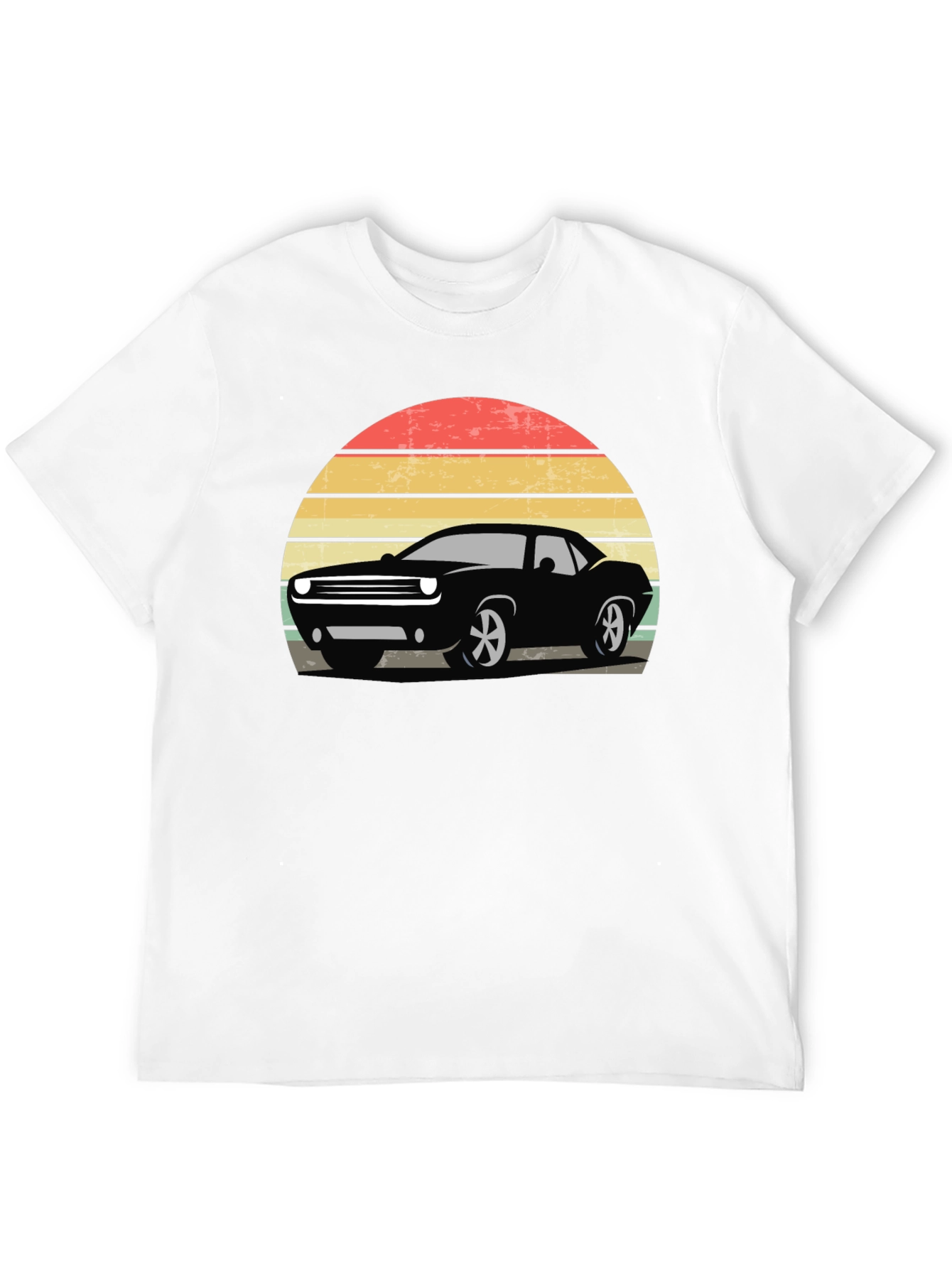 Retro Car Sunset Graphic T-Shirt
