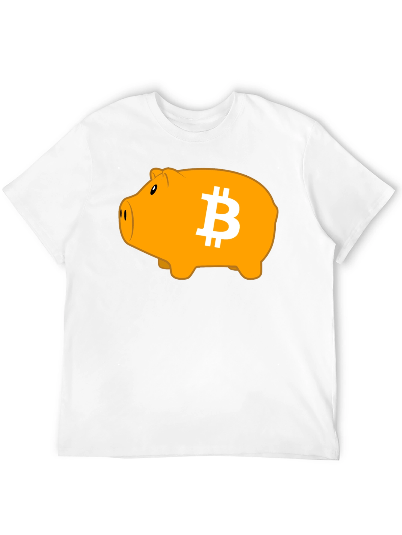 Bitcoin Piggy Bank Black T-Shirt - Crypto Currency Tee