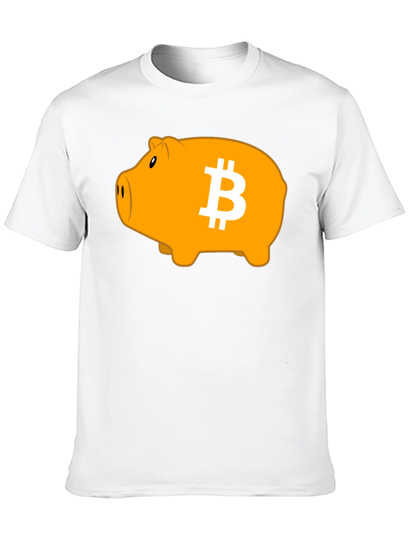 Bitcoin Piggy Bank Black T-Shirt - Crypto Currency Tee