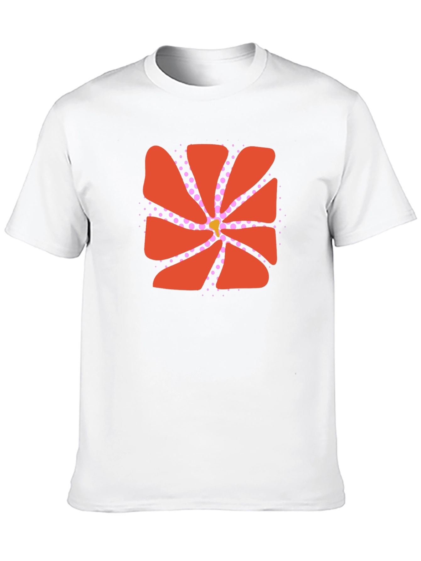 Abstract Flower Graphic Black Tee