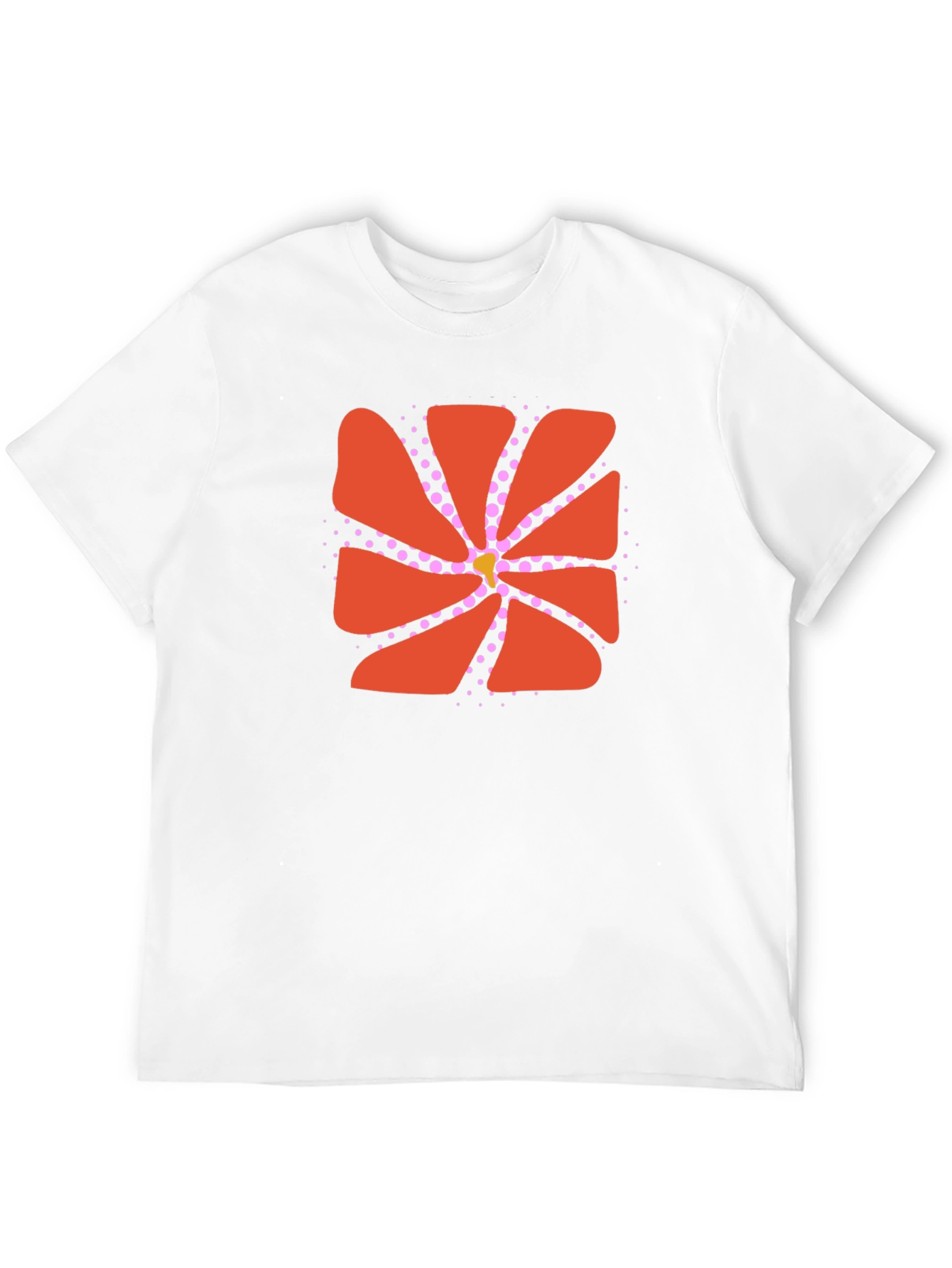 Abstract Flower Graphic Black Tee