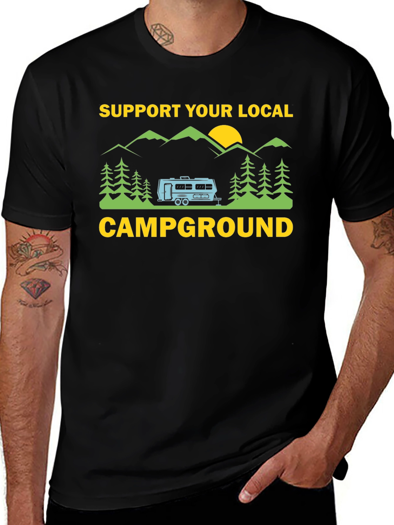 Support Your Local Campground Graphic Tee