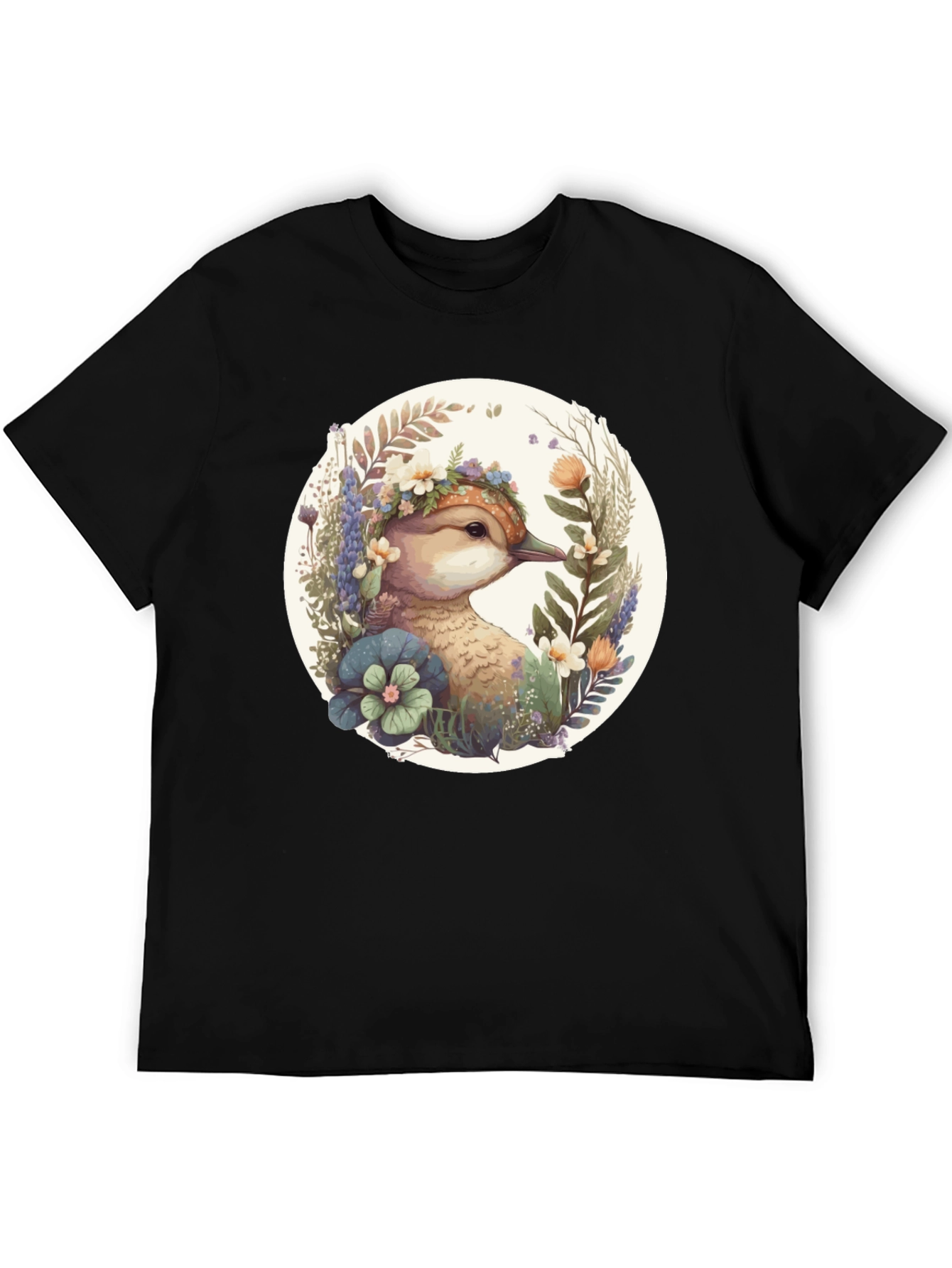 Floral Duck Graphic T-Shirt