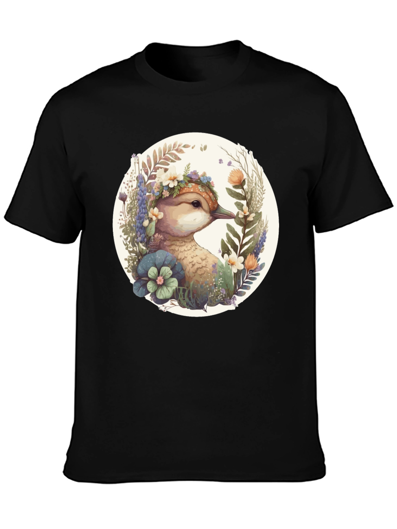 Floral Duck Graphic T-Shirt
