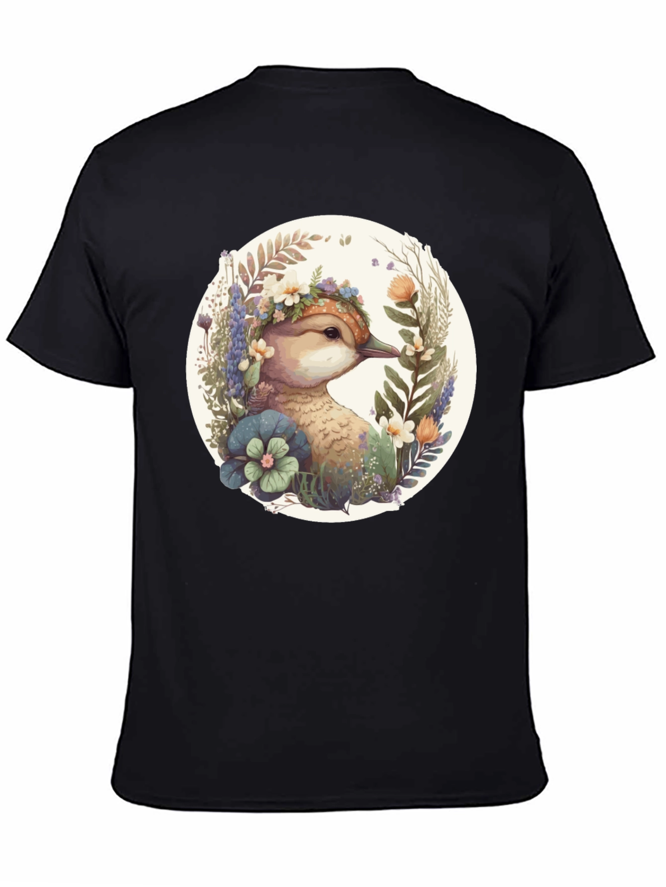 Floral Duck Graphic T-Shirt
