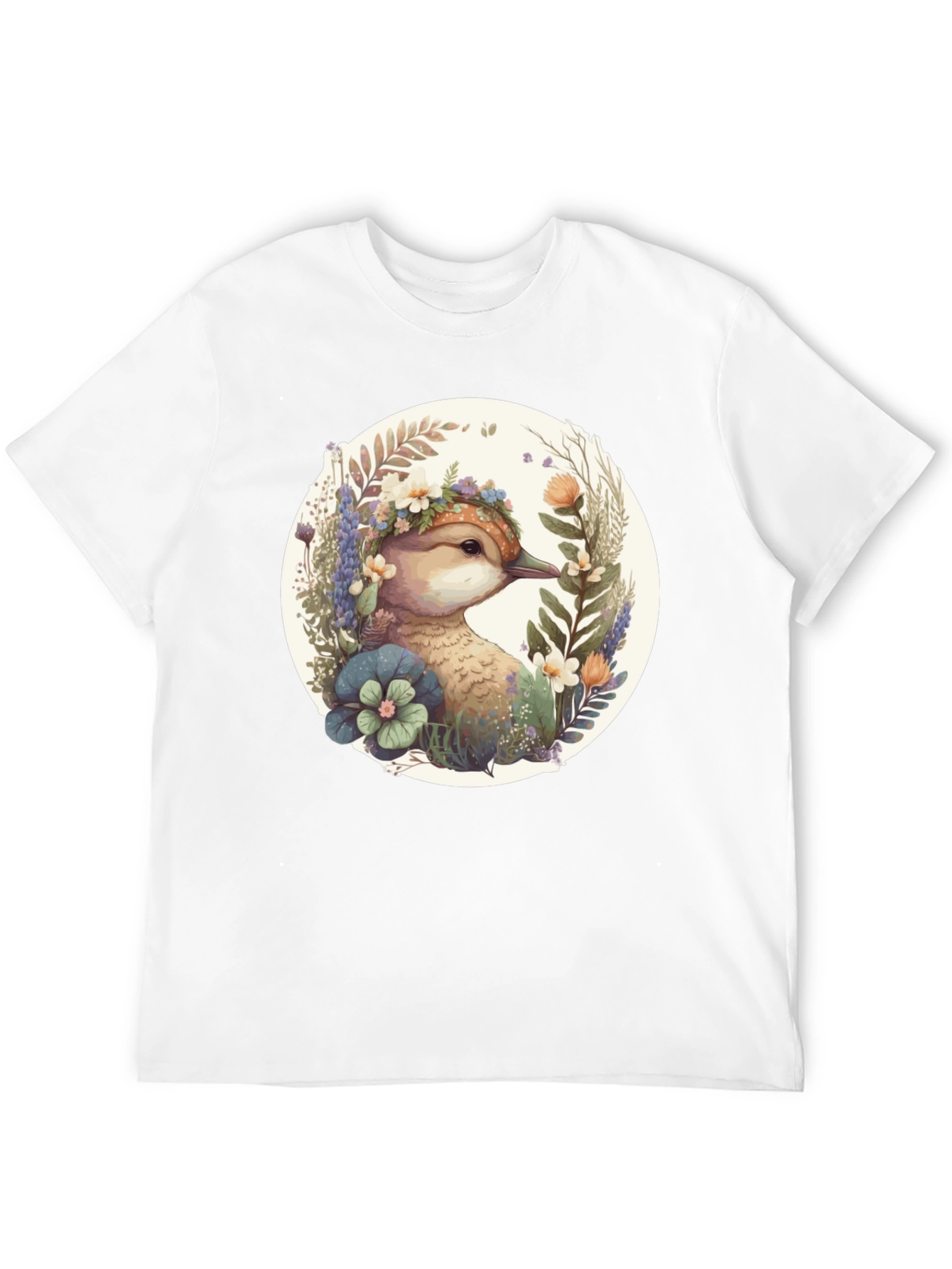 Floral Duck Graphic T-Shirt