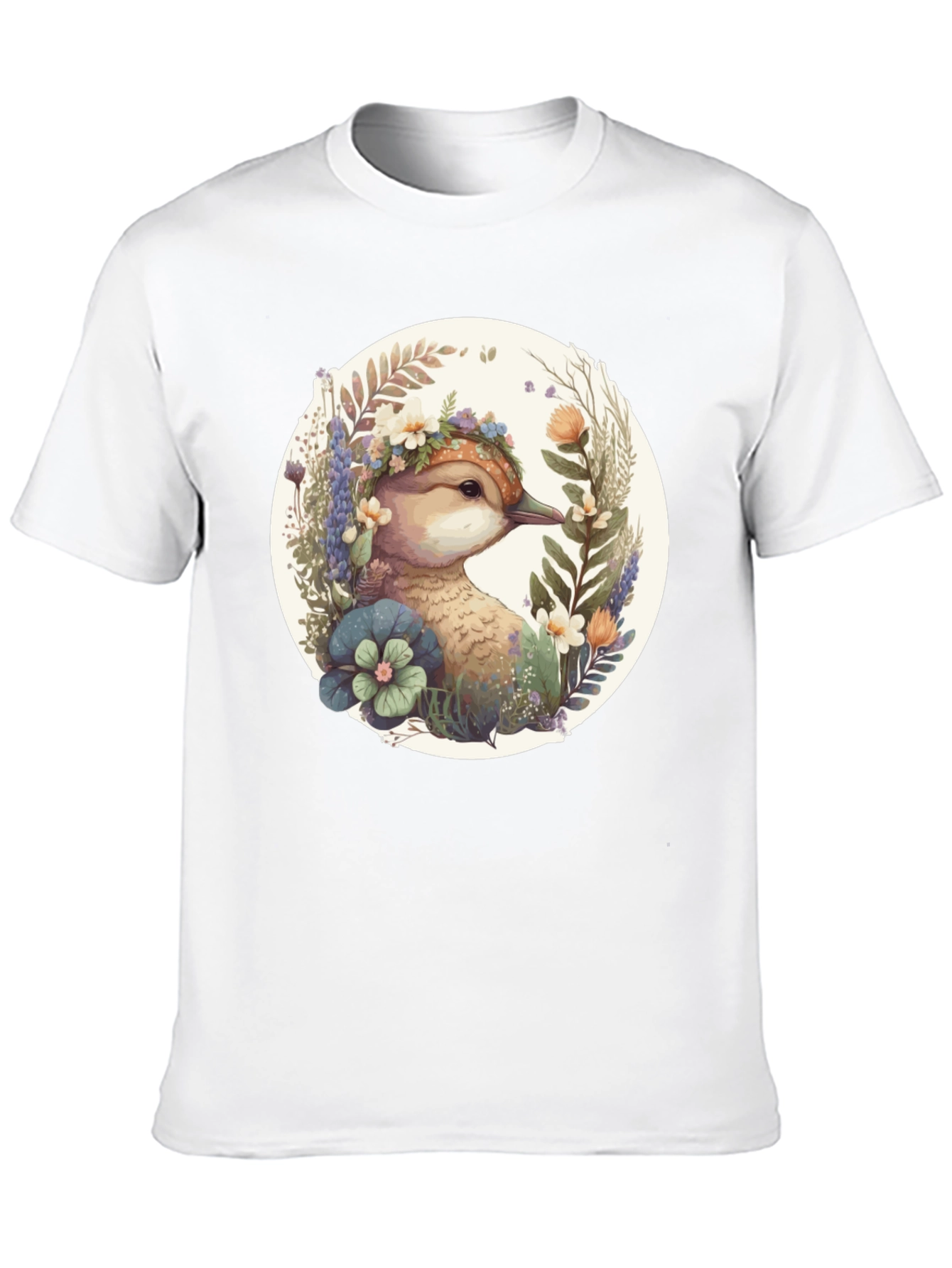 Floral Duck Graphic T-Shirt