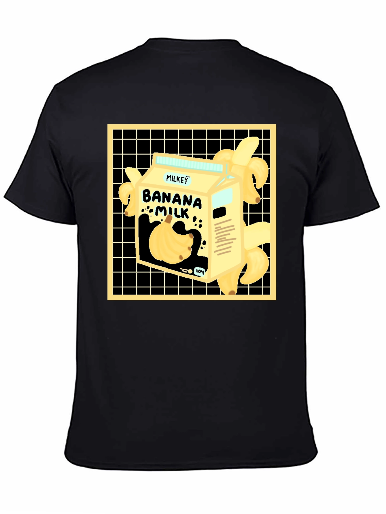Banana Milk Graphic Tee - Unique Cartoon Design