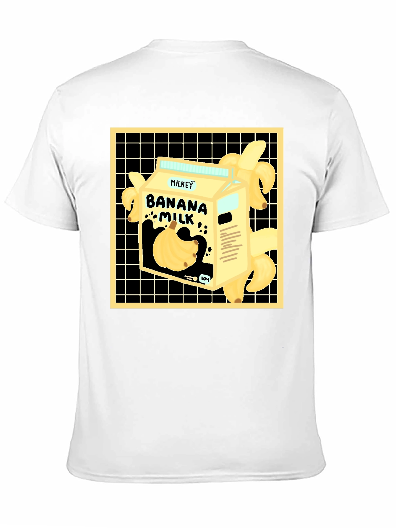 Banana Milk Graphic Tee - Unique Cartoon Design