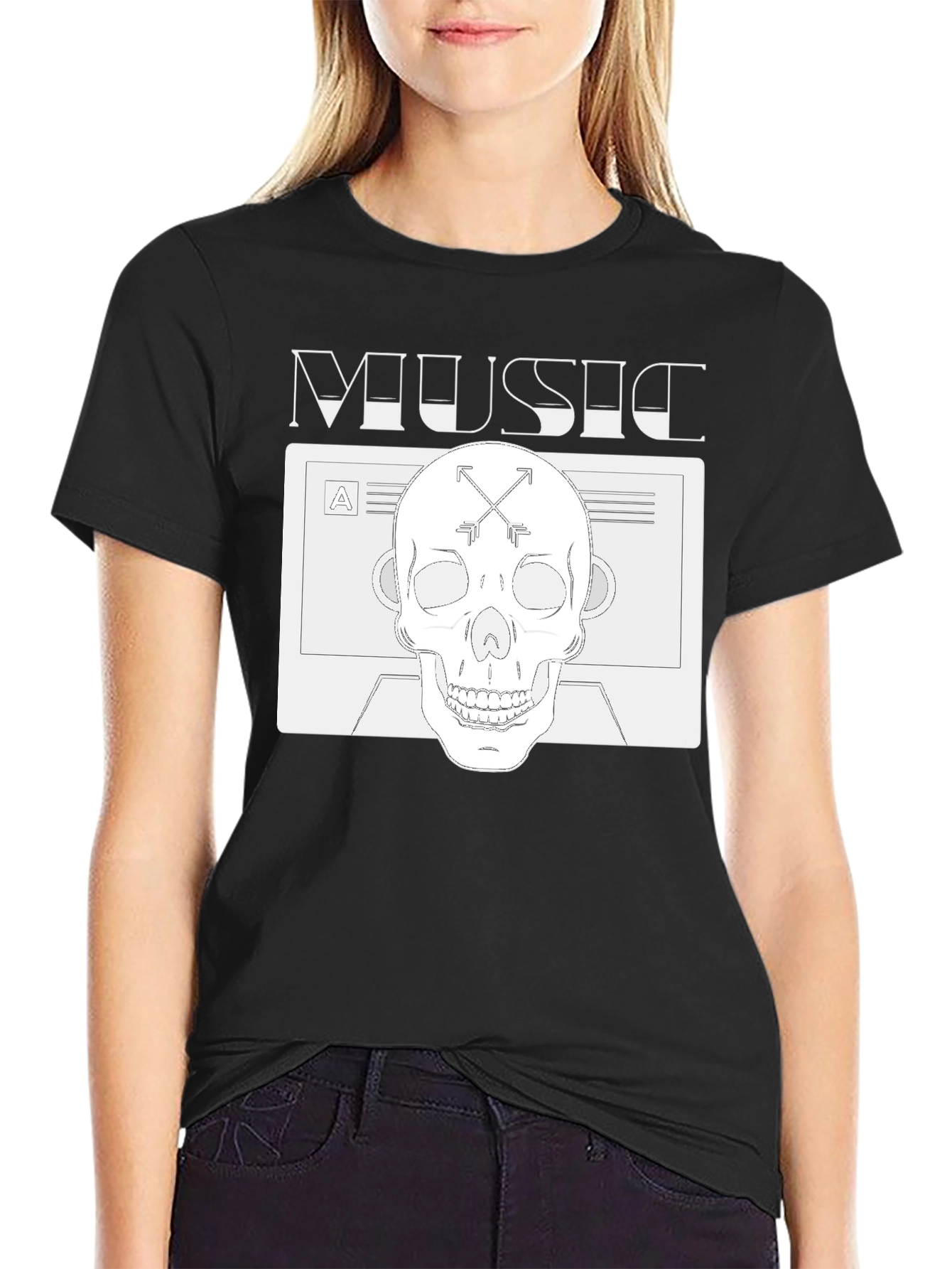 Music Skull Graphic Tee