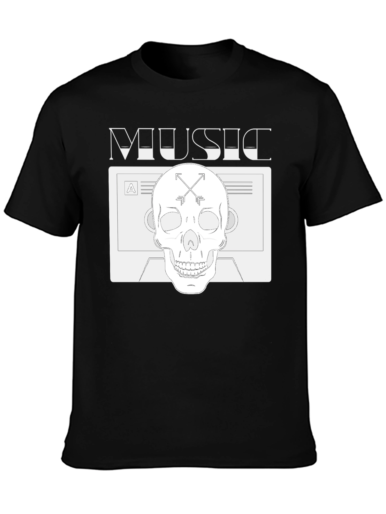 Music Skull Graphic Tee