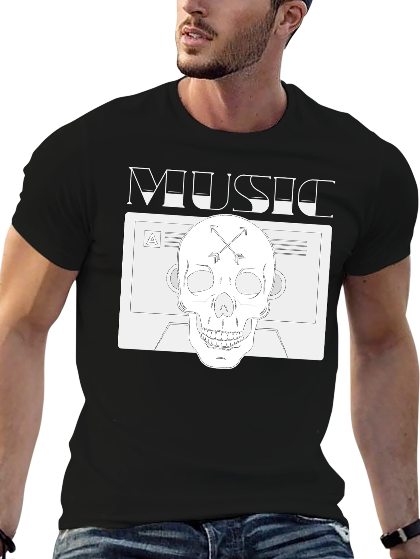 Music Skull Graphic Tee