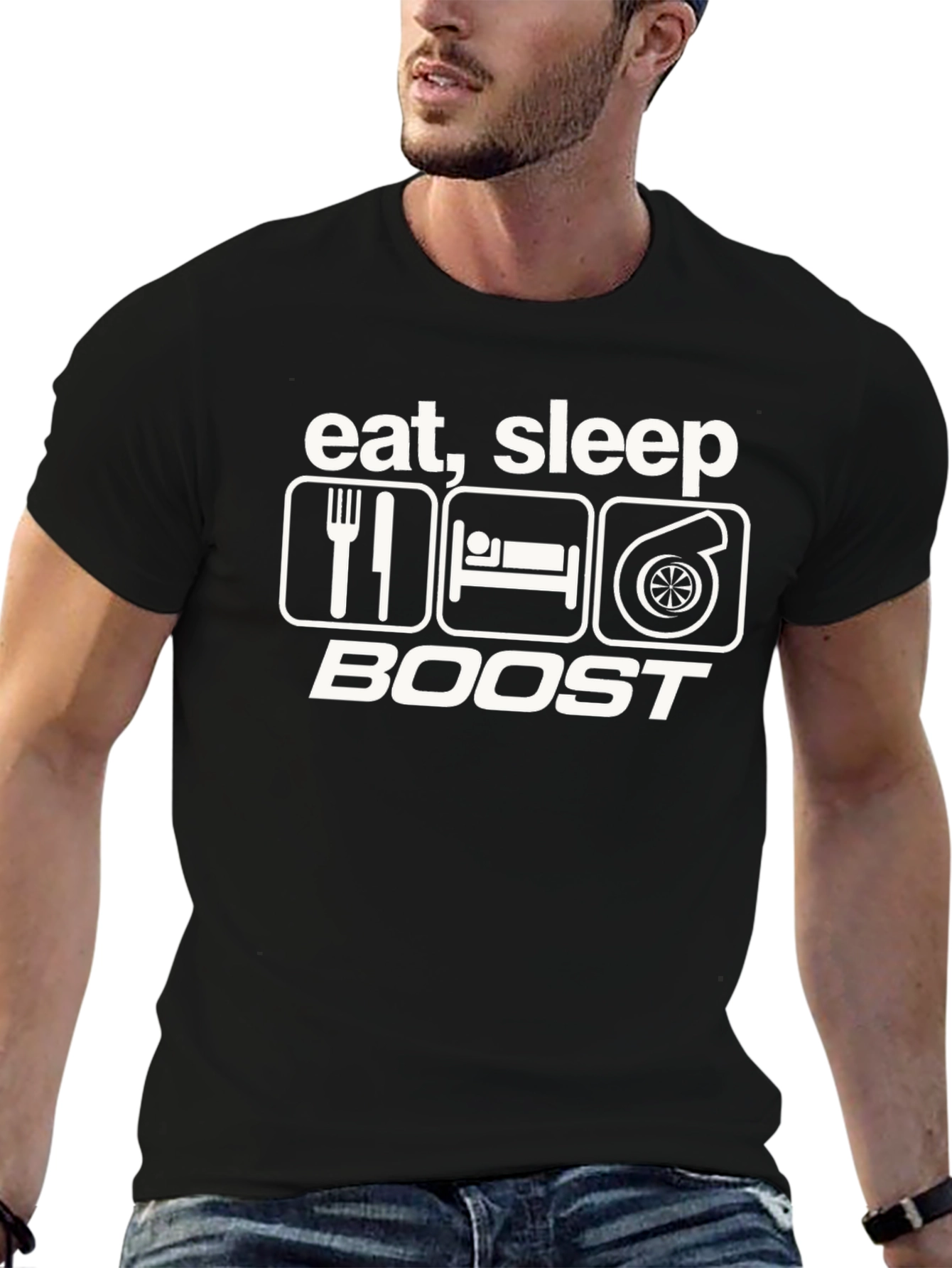 Eat Sleep Boost T-Shirt - Turbo Car Enthusiast Tee