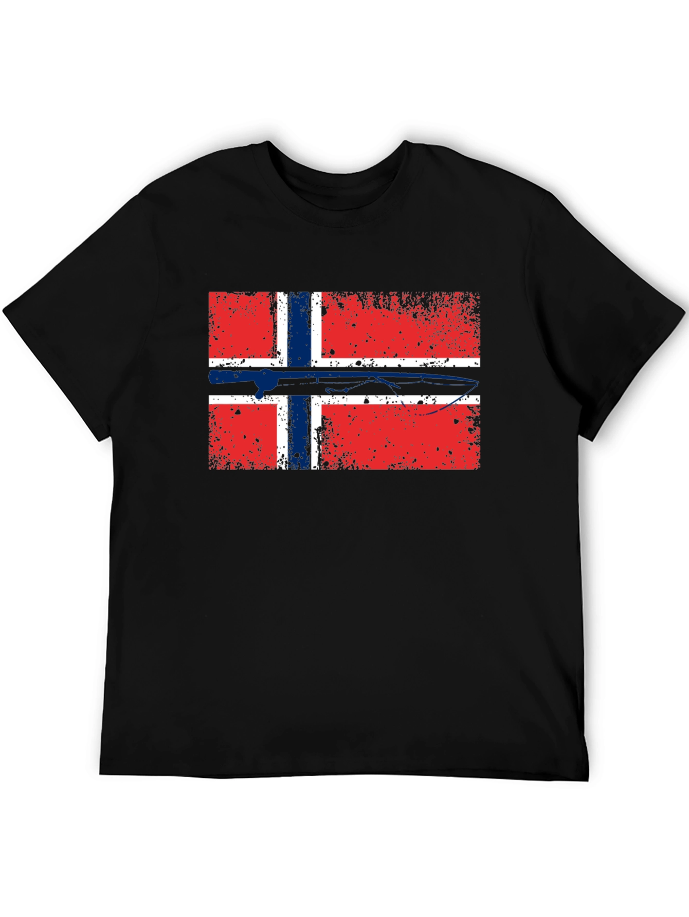 Norway Flag T-Shirt - Distressed Graphic Tee
