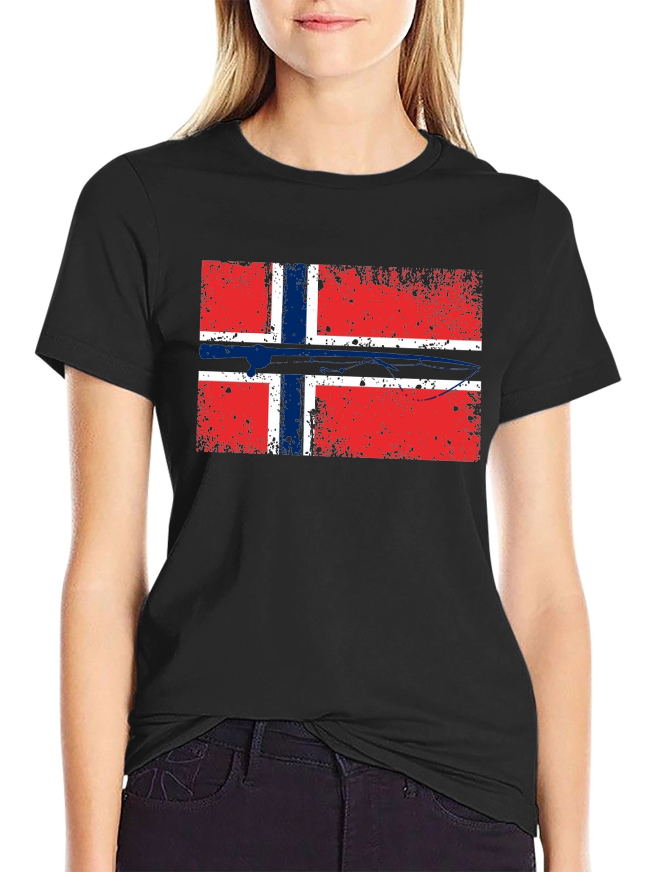Norway Flag T-Shirt - Distressed Graphic Tee