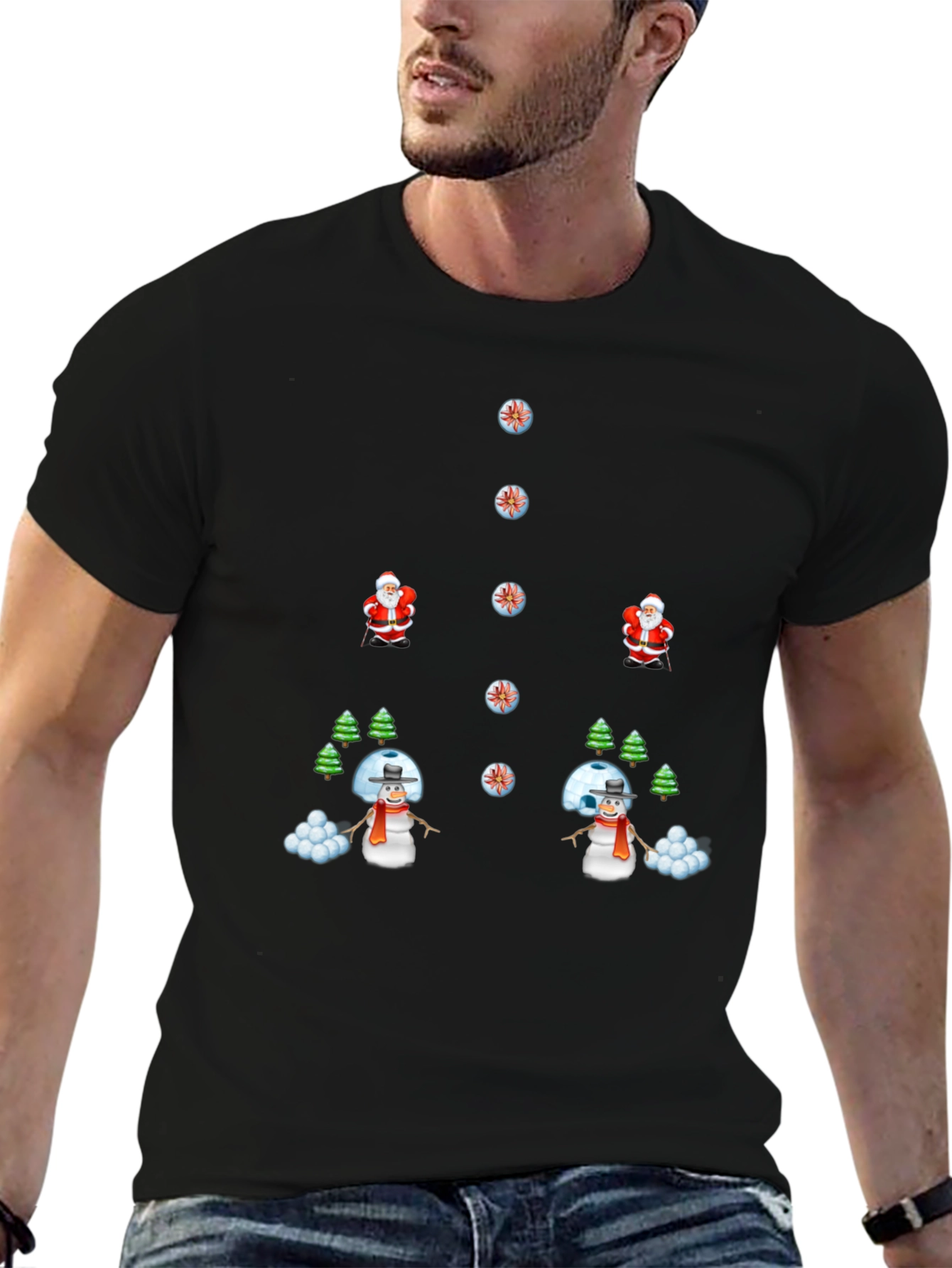 Holiday Mischief T-Shirt - Santa vs. Snowman