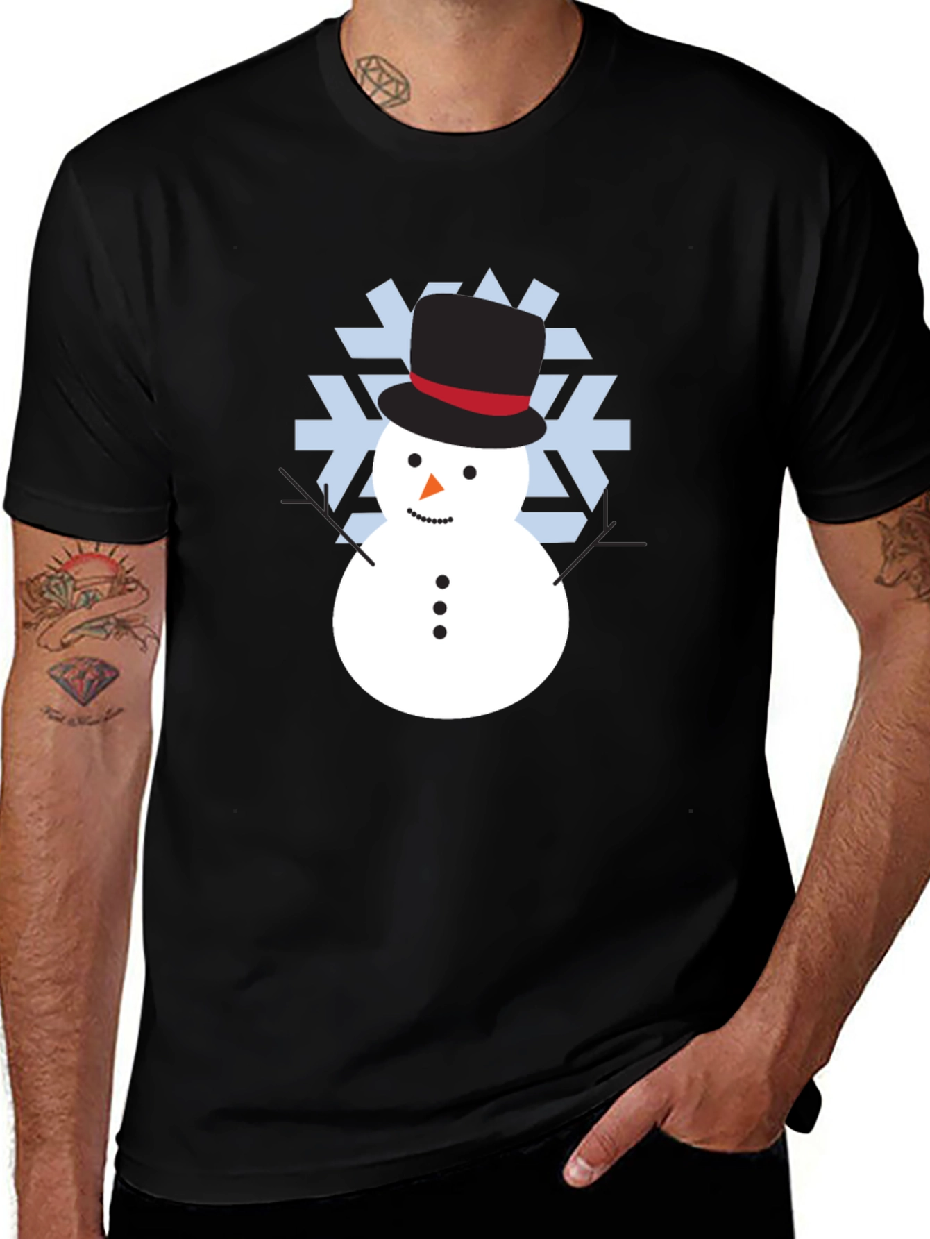 Snowman Graphic Tee - Holiday Fun