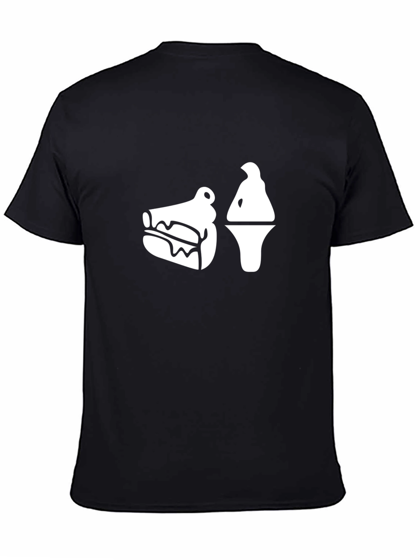 Foodie Black T-Shirt: Alligator & Ice Cream