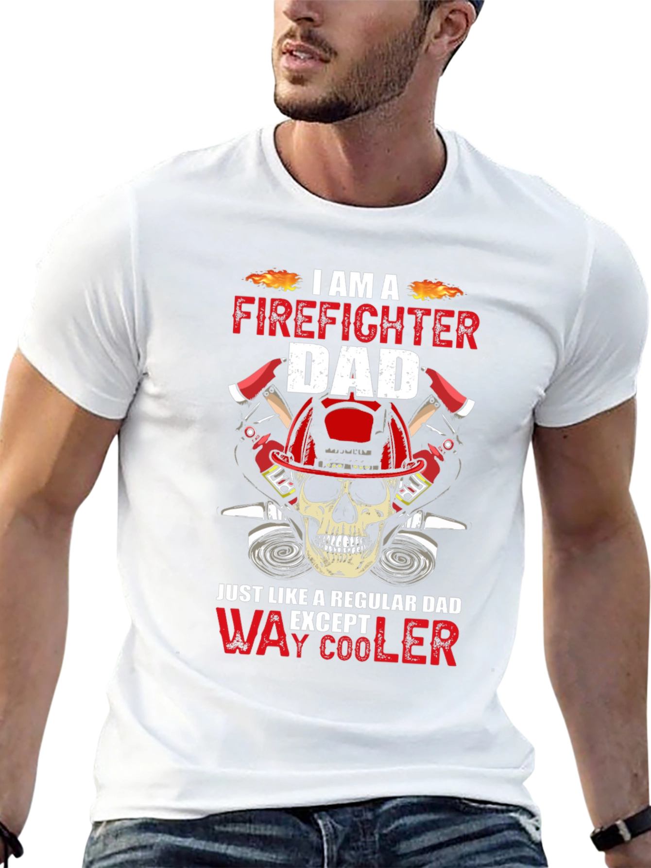 Firefighter Dad Graphic Tee