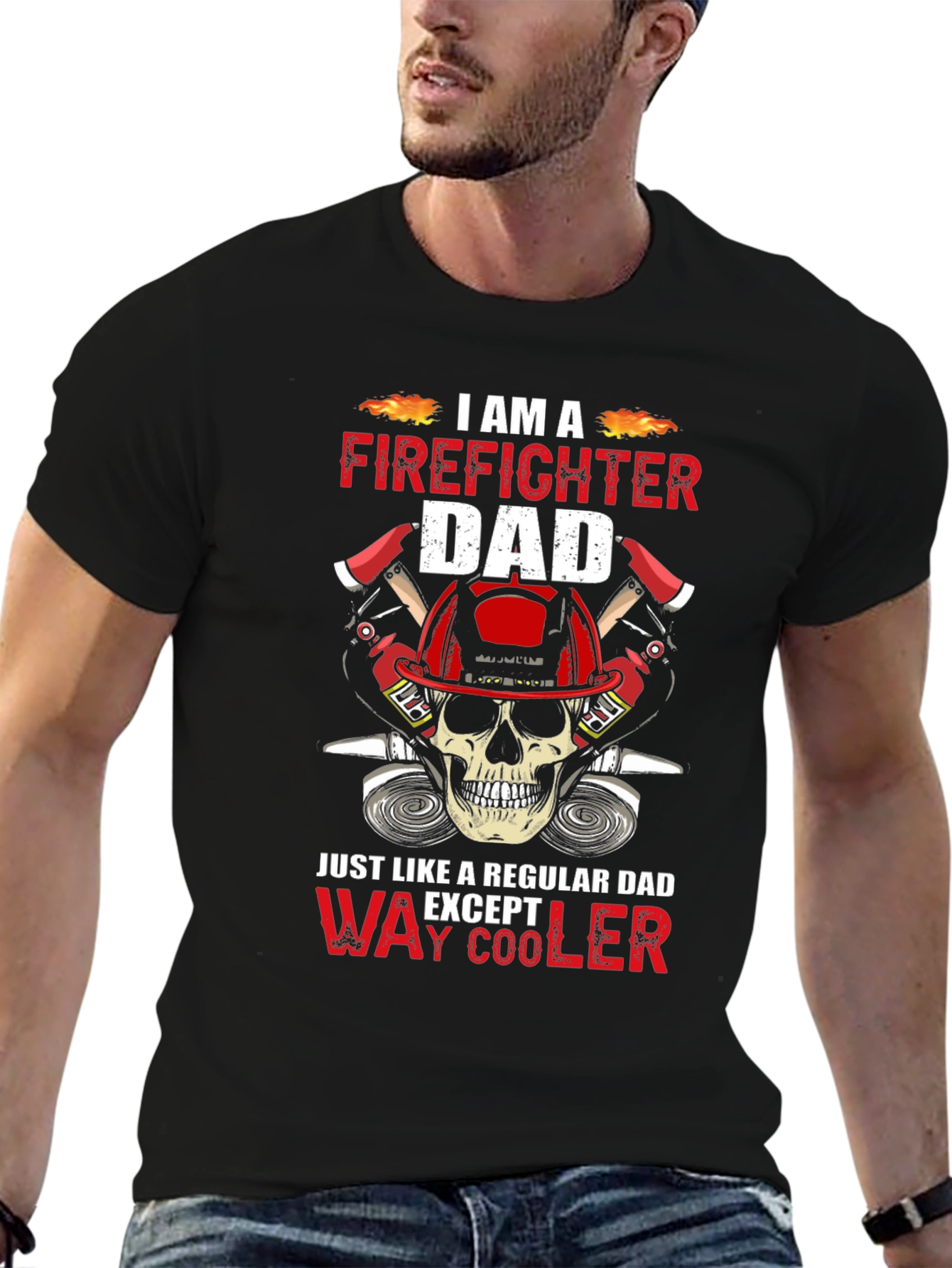 Firefighter Dad Graphic Tee