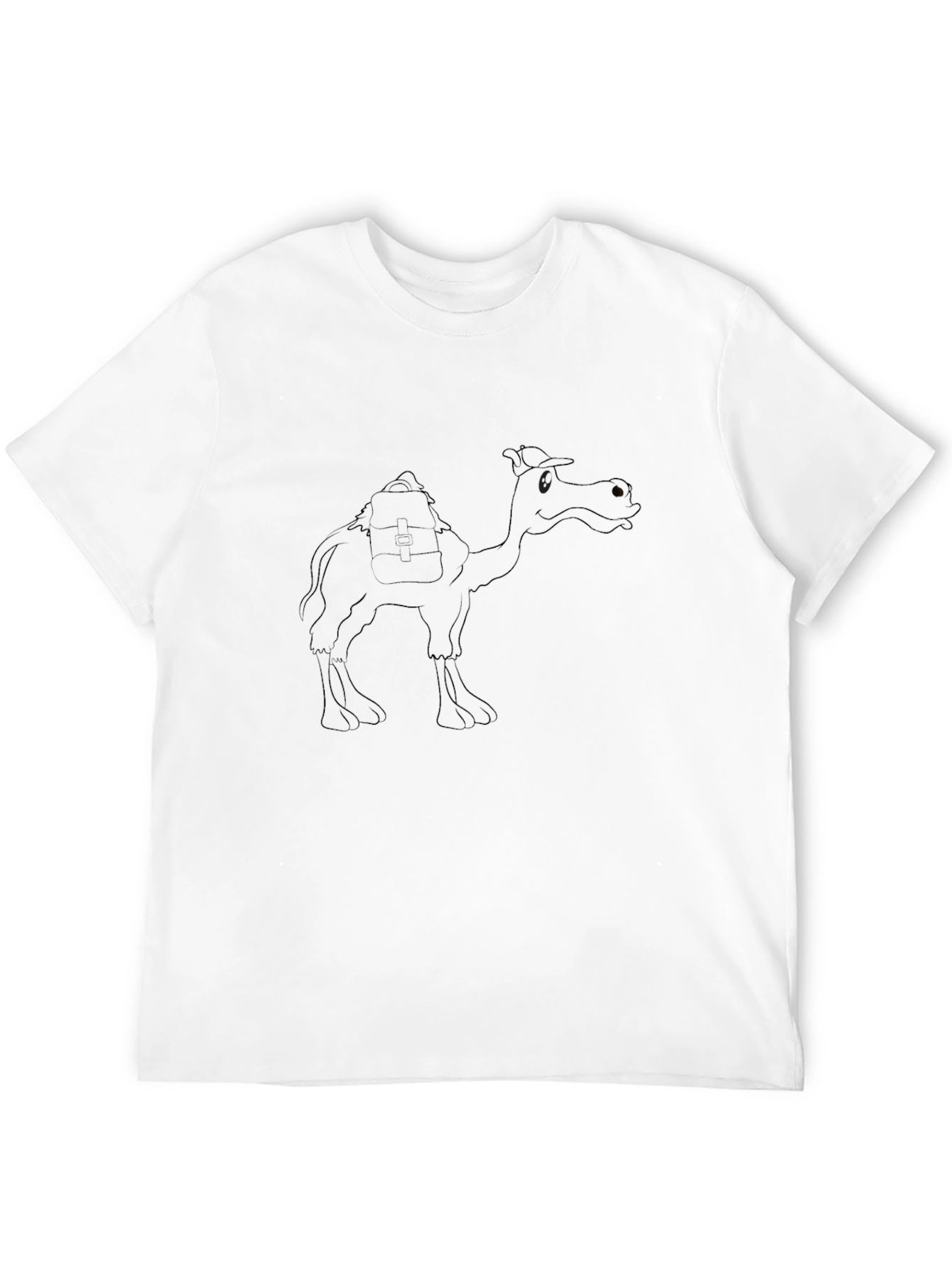 Camel Graphic Tee - Black Cotton T-Shirt