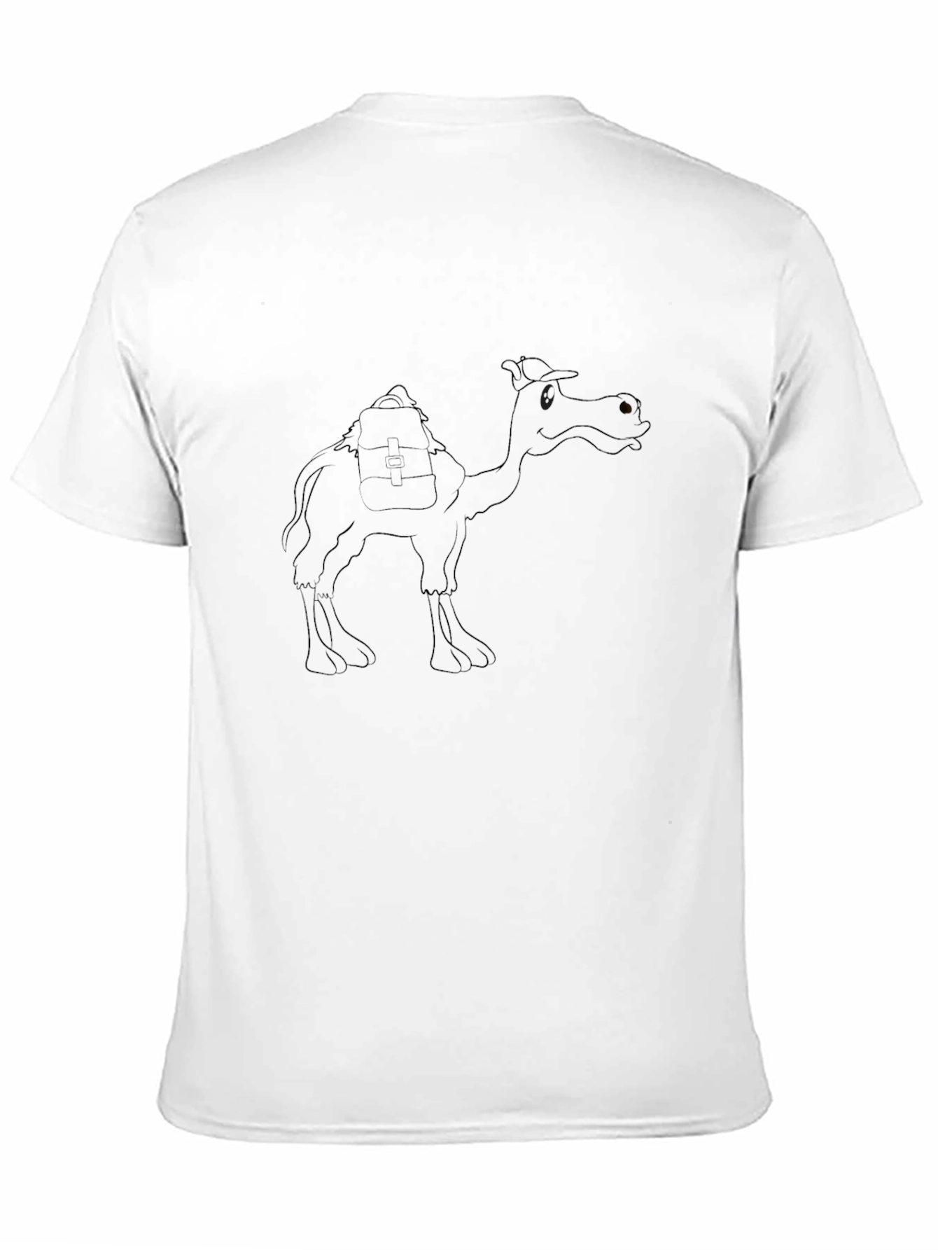 Camel Graphic Tee - Black Cotton T-Shirt