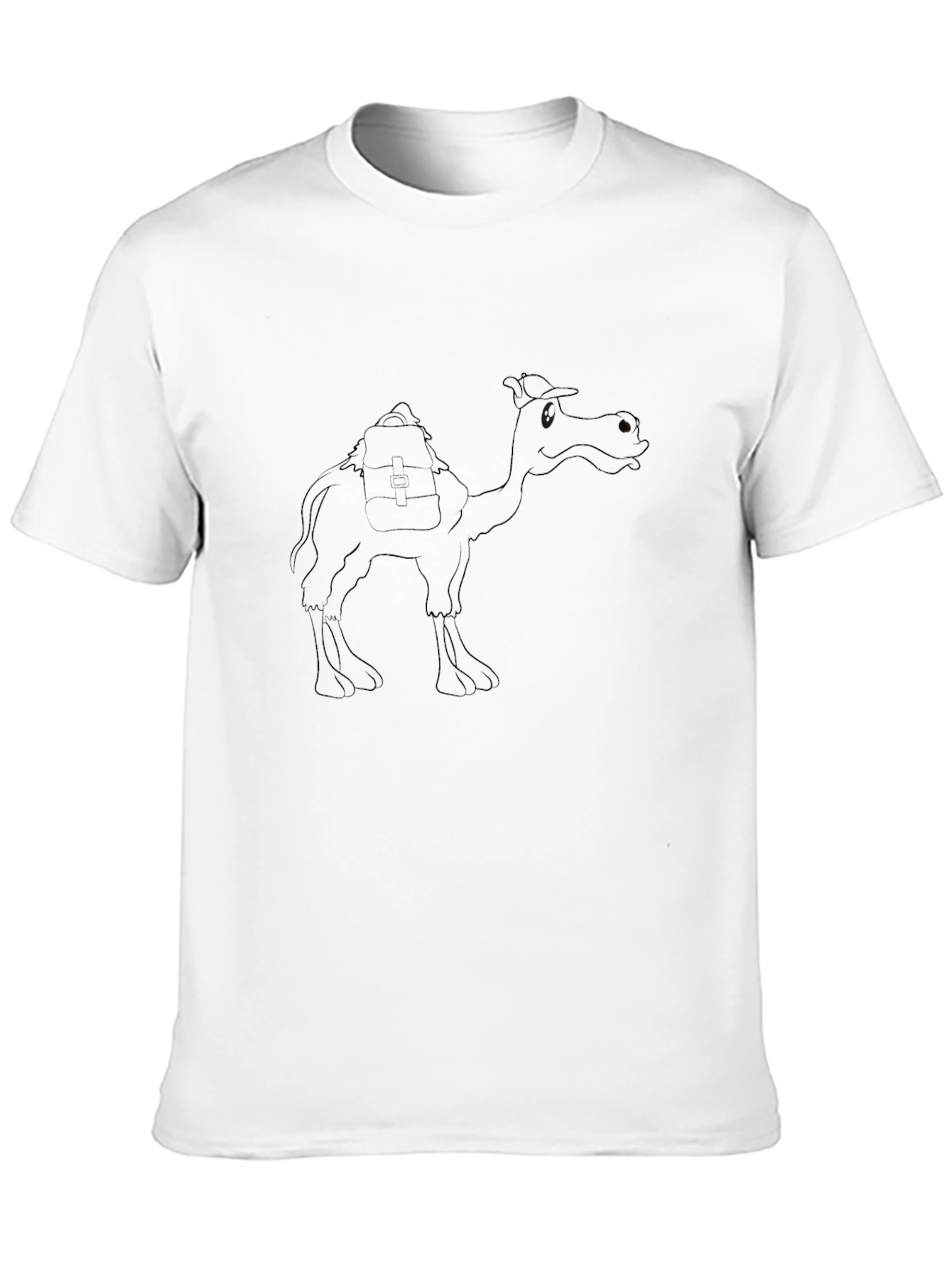 Camel Graphic Tee - Black Cotton T-Shirt