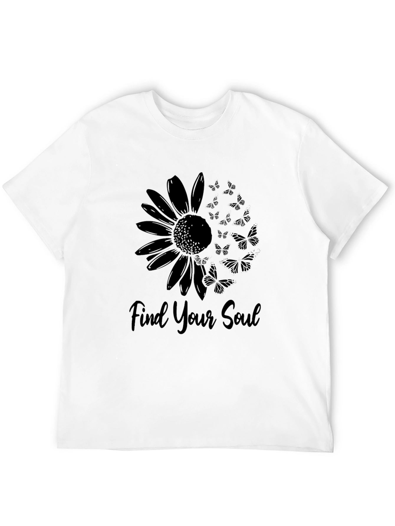 Find Your Soul Sunflower Butterfly Graphic Tee