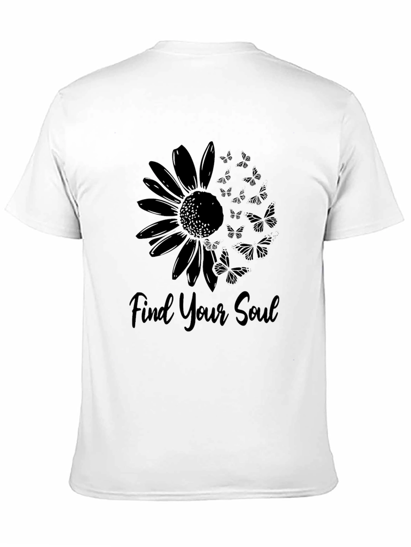 Find Your Soul Sunflower Butterfly Graphic Tee