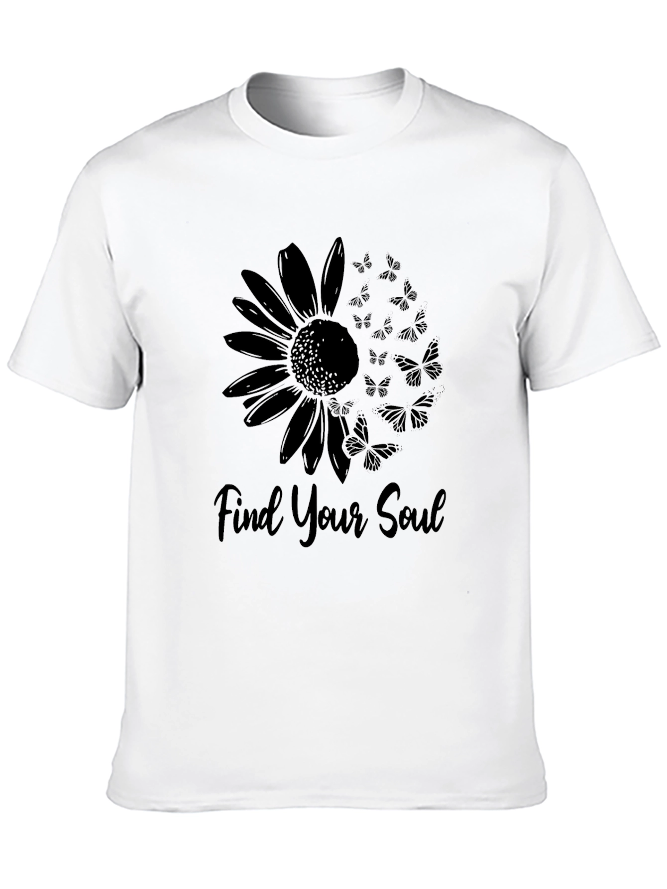 Find Your Soul Sunflower Butterfly Graphic Tee