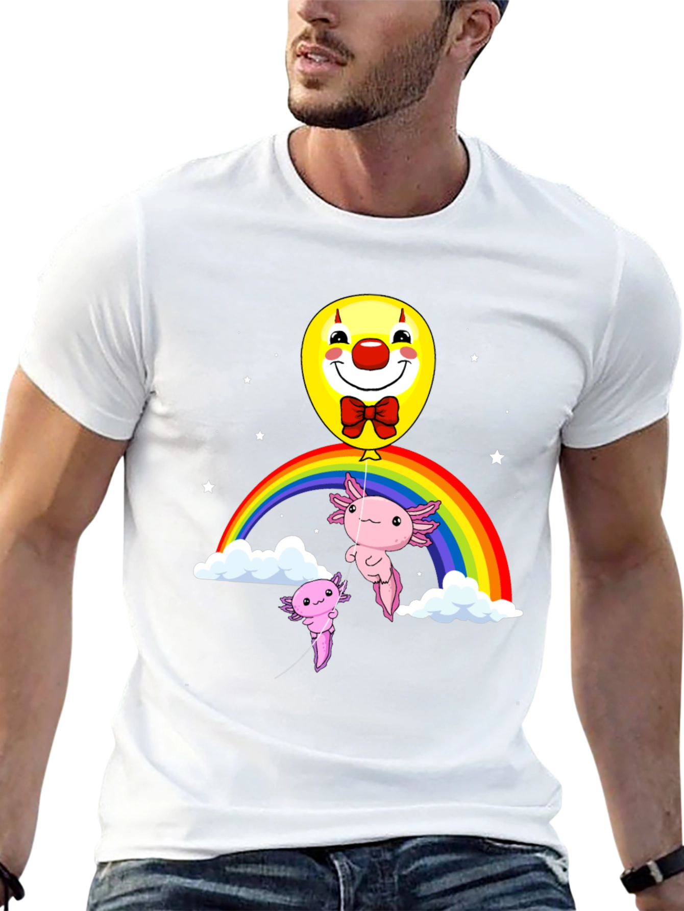Axolotl Rainbow Clown Balloon T-Shirt