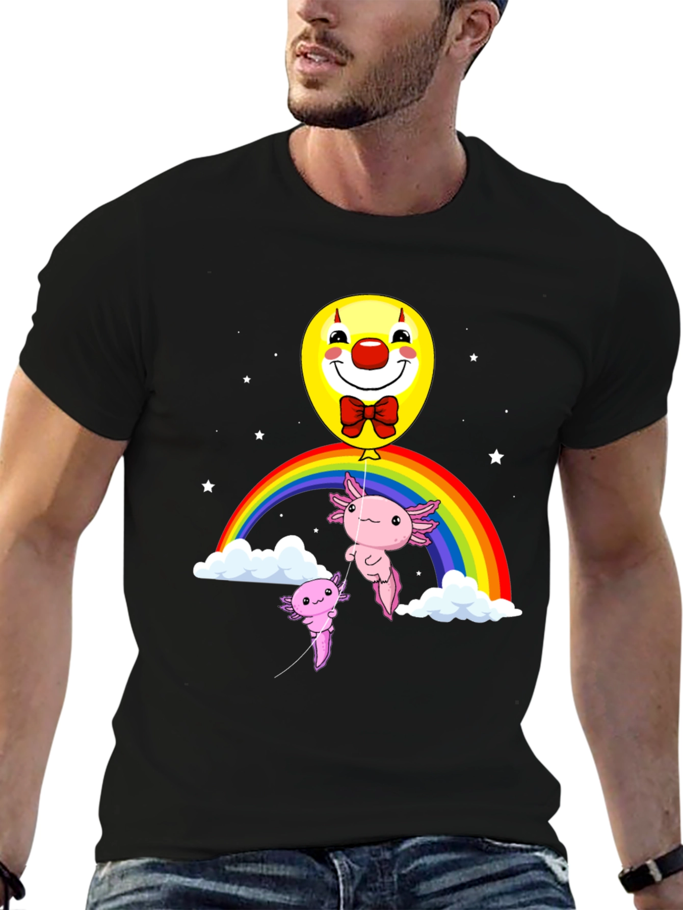 Axolotl Rainbow Clown Balloon T-Shirt
