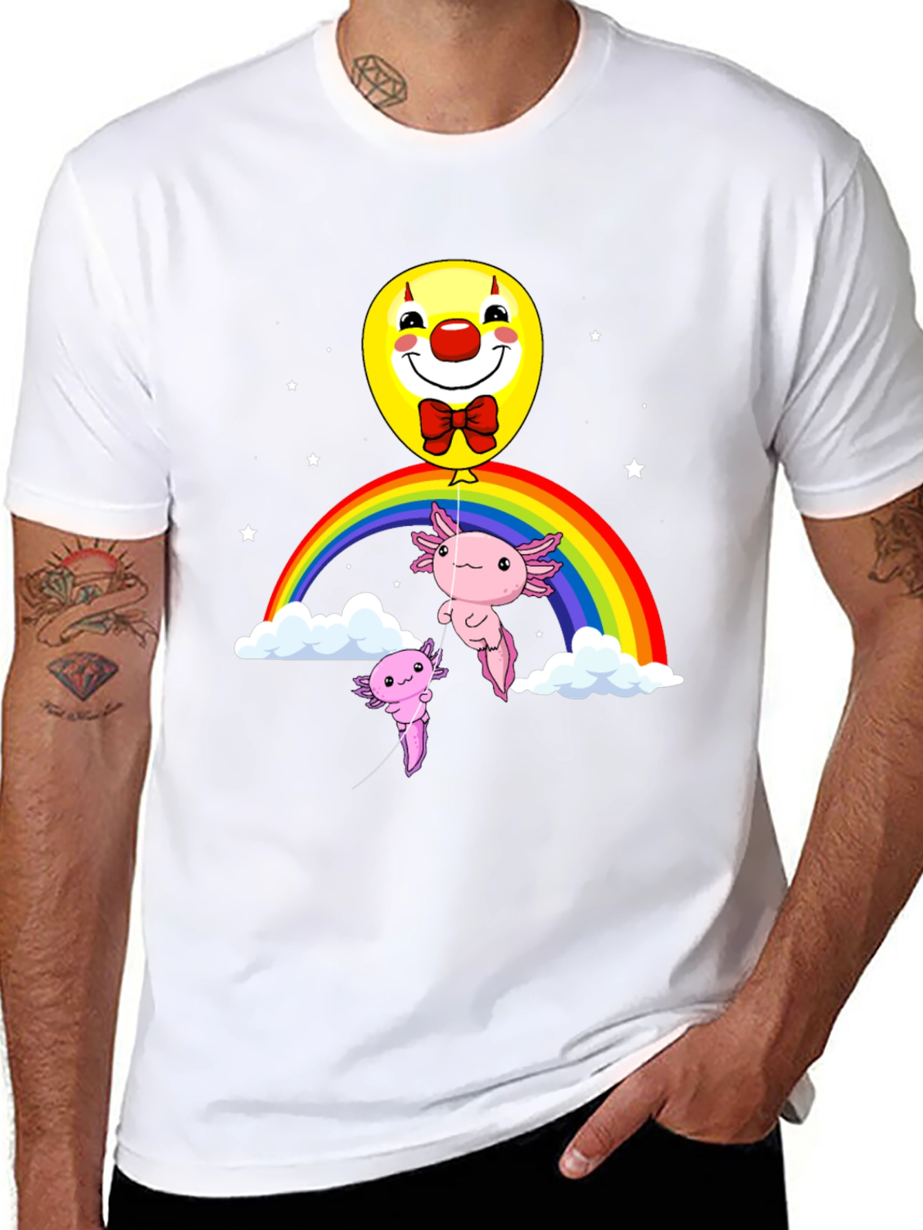 Axolotl Rainbow Clown Balloon T-Shirt