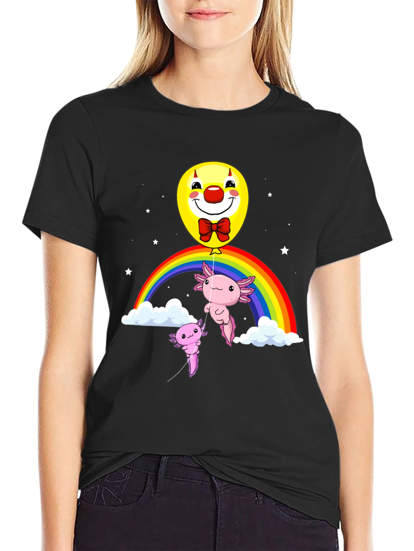 Axolotl Rainbow Clown Balloon T-Shirt