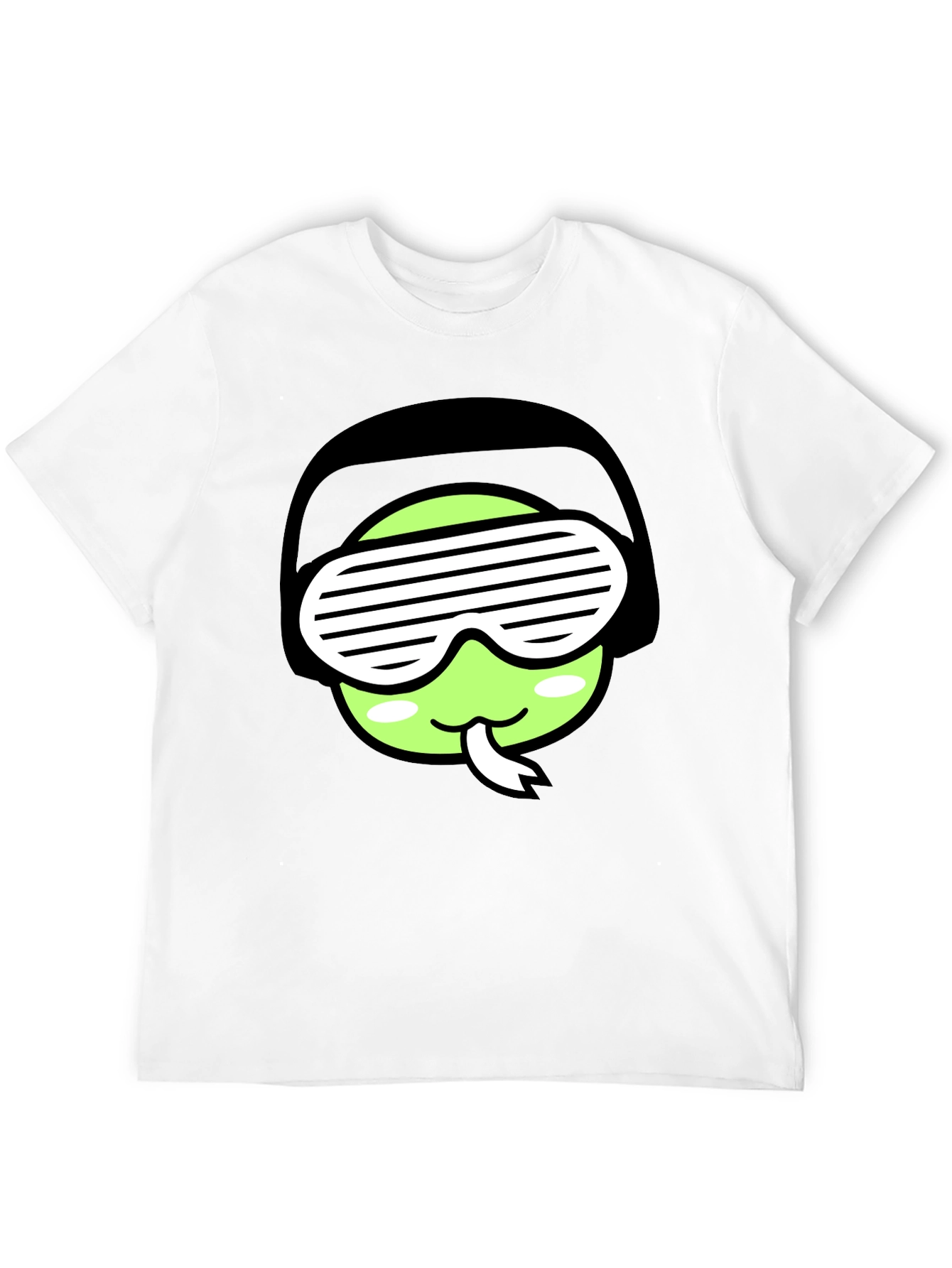 Cool Snake Emoji Graphic Tee - Black T-Shirt